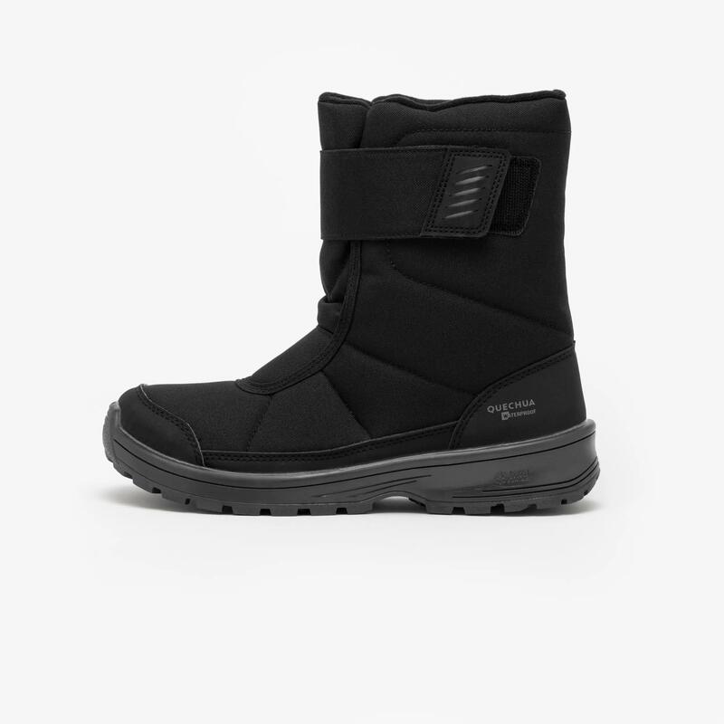 Çocuk Cırt Cırtlı Outdoor Kar Botu - Su Geçirmez - Siyah - SH100