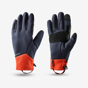 Guantes táctiles y stretch niños 6-14 años, HIKE500 azul y rojo