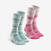 Chaussettes de randonnée chaudes, SH500 Mid vert rose
