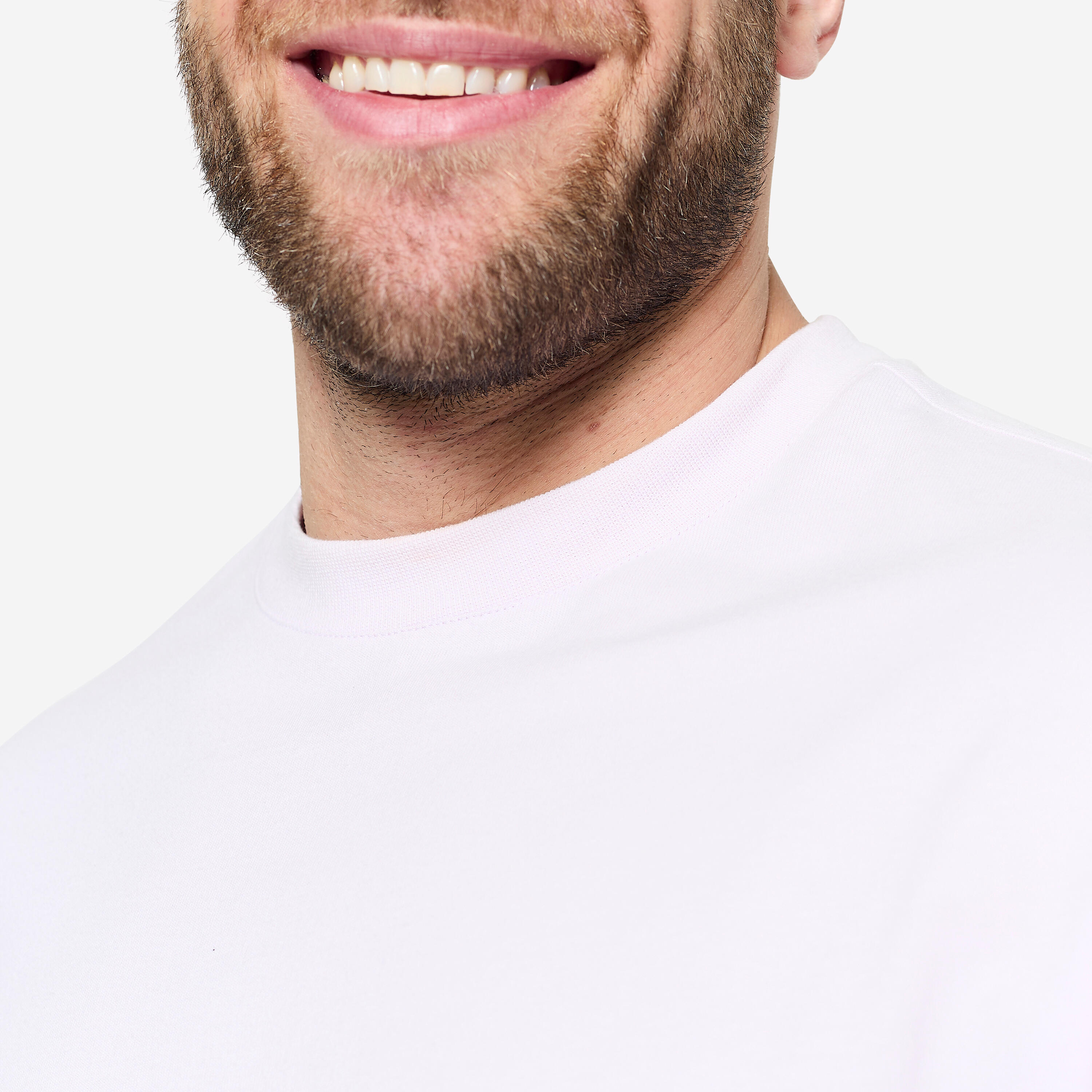 Men's Loose-Fit Fitness T-Shirt 520 - Pastel Mauve