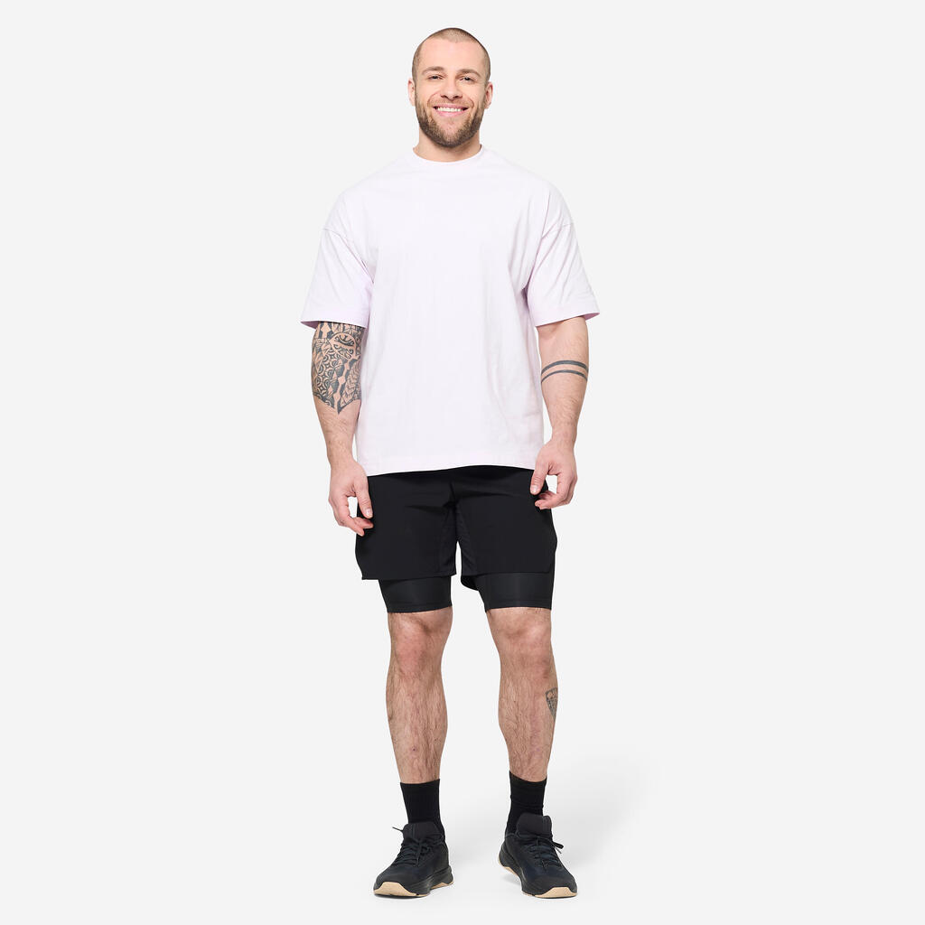 Men's Loose-Fit Fitness T-Shirt - Purple