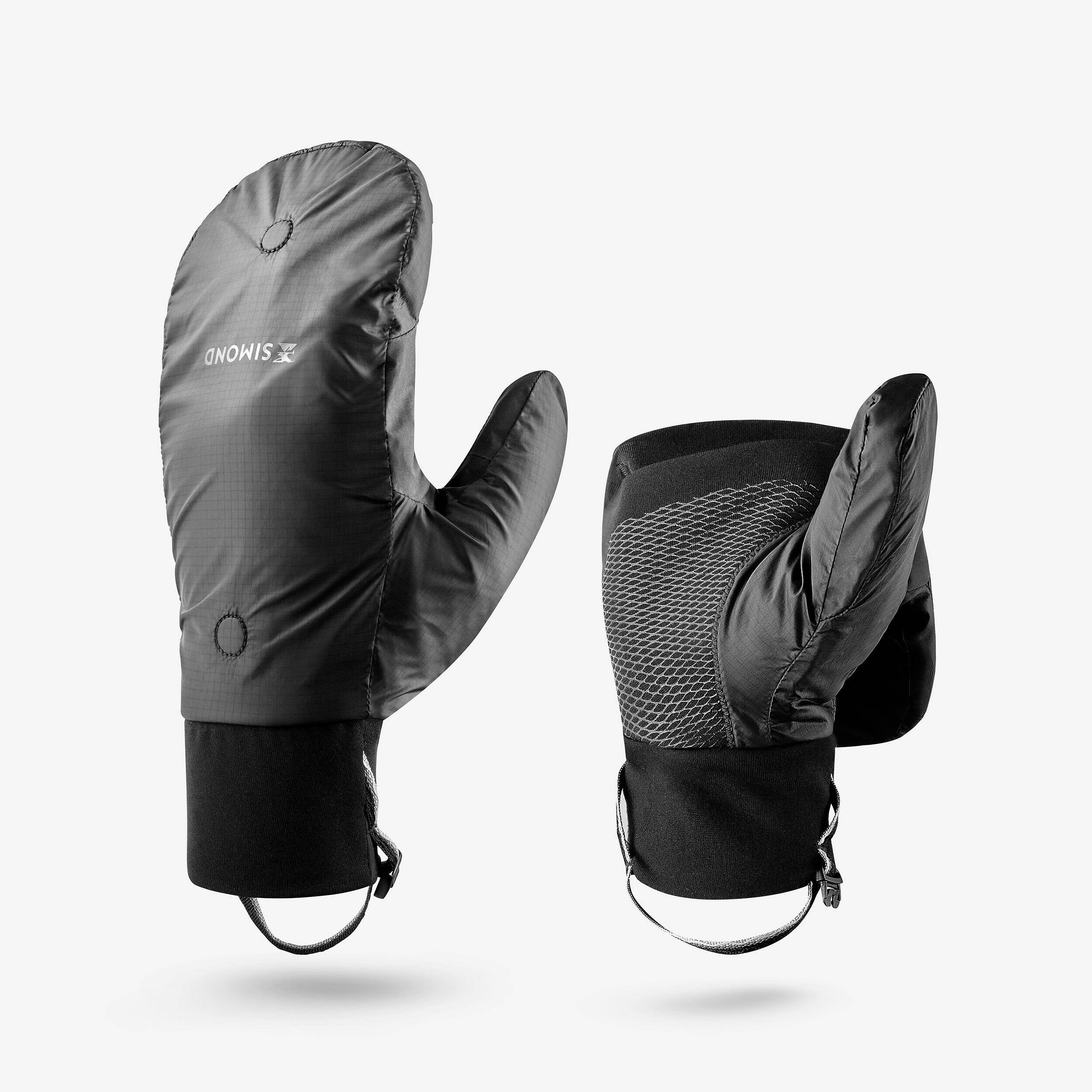 Warm Mittens/Fingerless Gloves MT900 - Black -  1