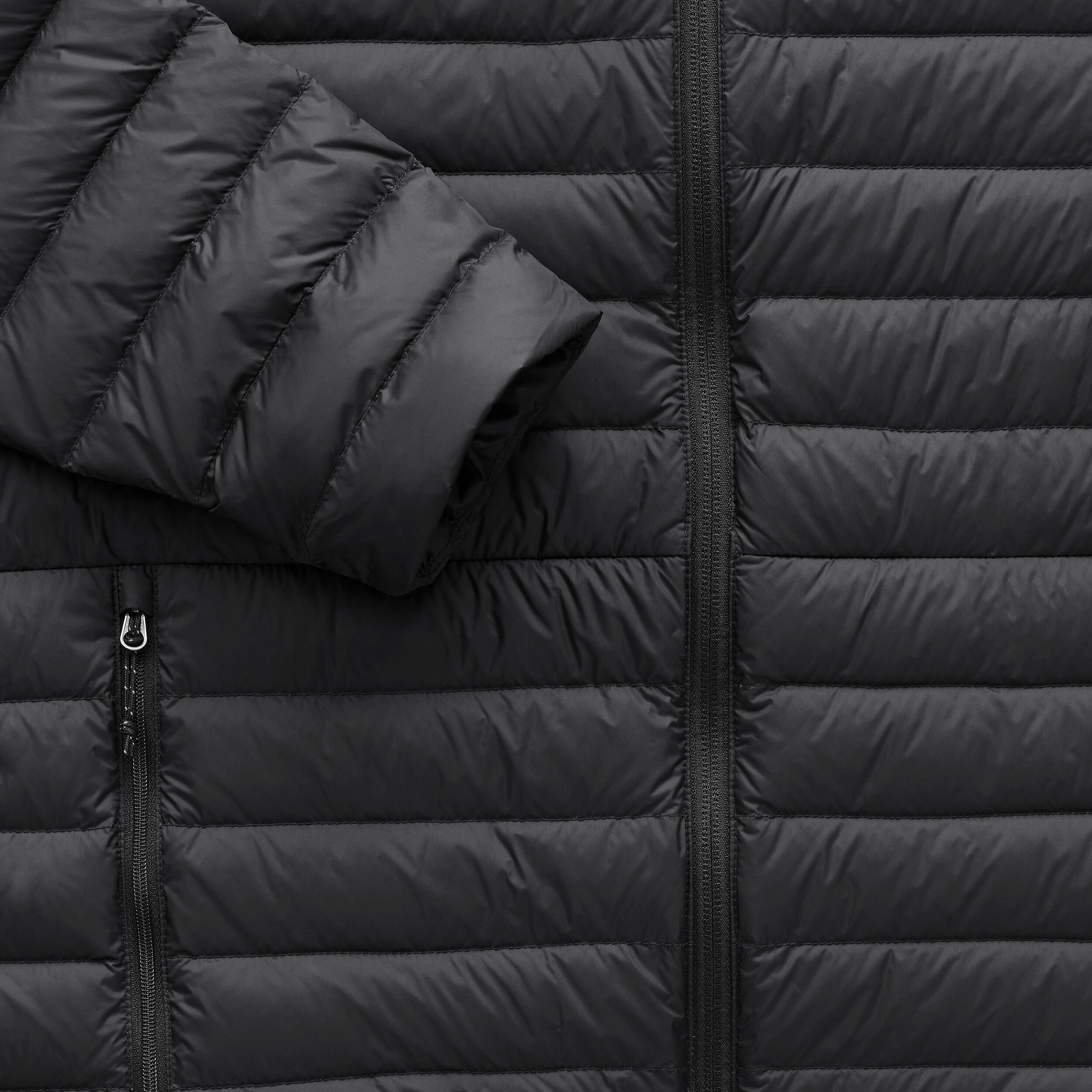 Men’s recycled trekking down jacket -3°C, MT100 - Black