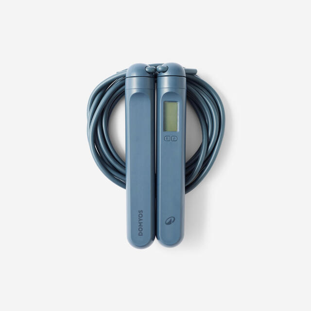 CORDA DE SALTAR DE CARDIO TRAINING COM CONTADOR 800 CINZENTO-CLARO