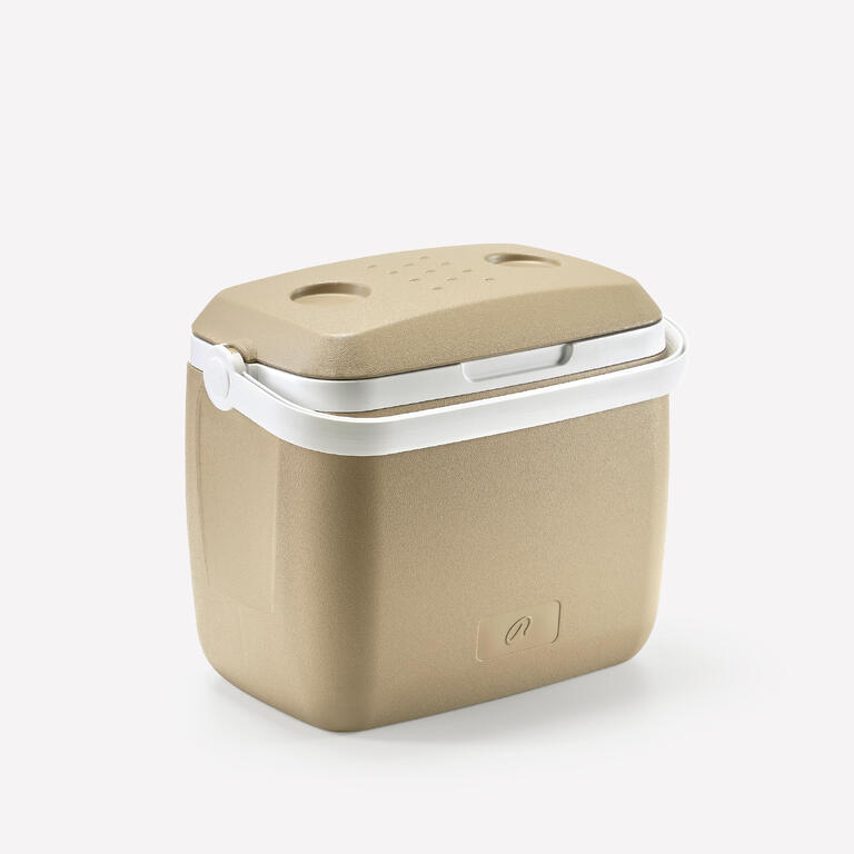 25L rigid camping cooler box with carry handle and secure lid