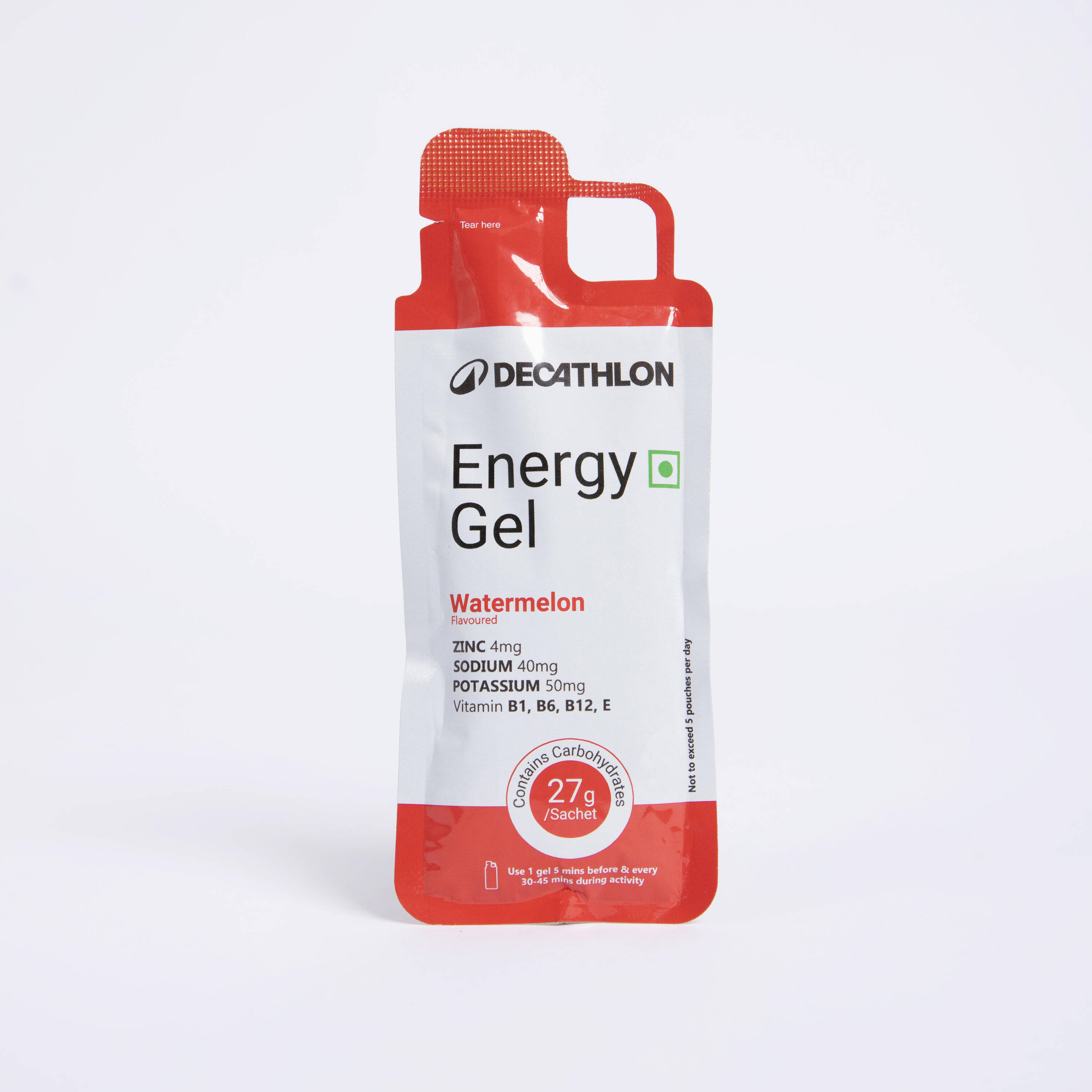 Energy Gel for Sports with 27g Carbohydrates - Watermelon Flavored -  5