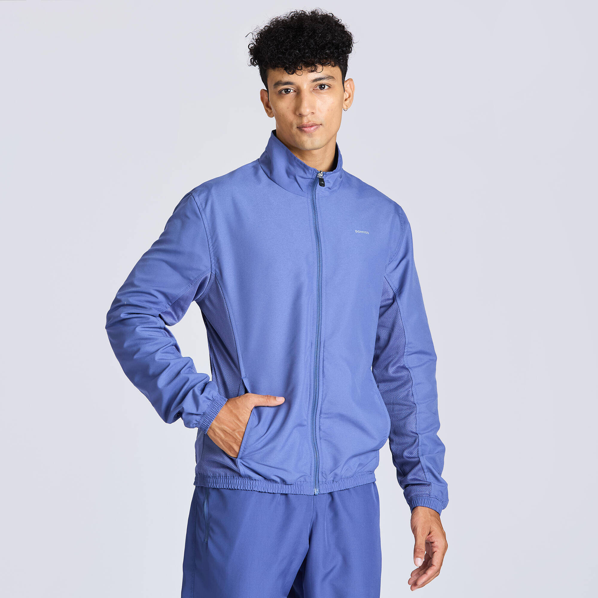 Men Fitness Tracksuit Jacket with Moisture Management FJA 100 - Comet Blue -  2
