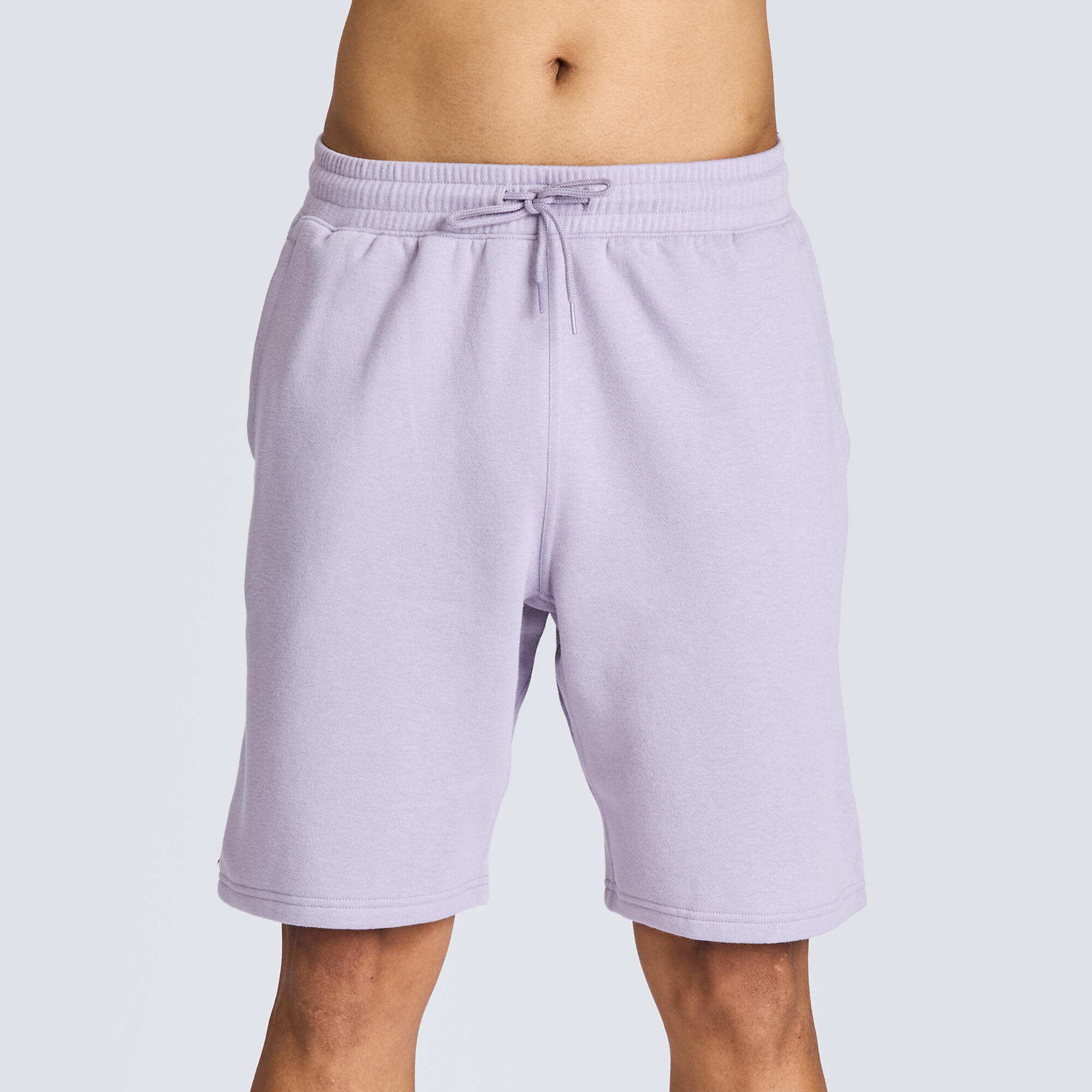 domyos Men's Regular Fleece Shorts with Adjustable Strings 500 - Smoked Purple-picture-10