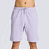 Men's Regular Fleece Shorts with Adjustable Strings 500 - Smoked Purple