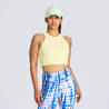 Women's Cropped Fitness Tank Top 520 - Pastel Yellow