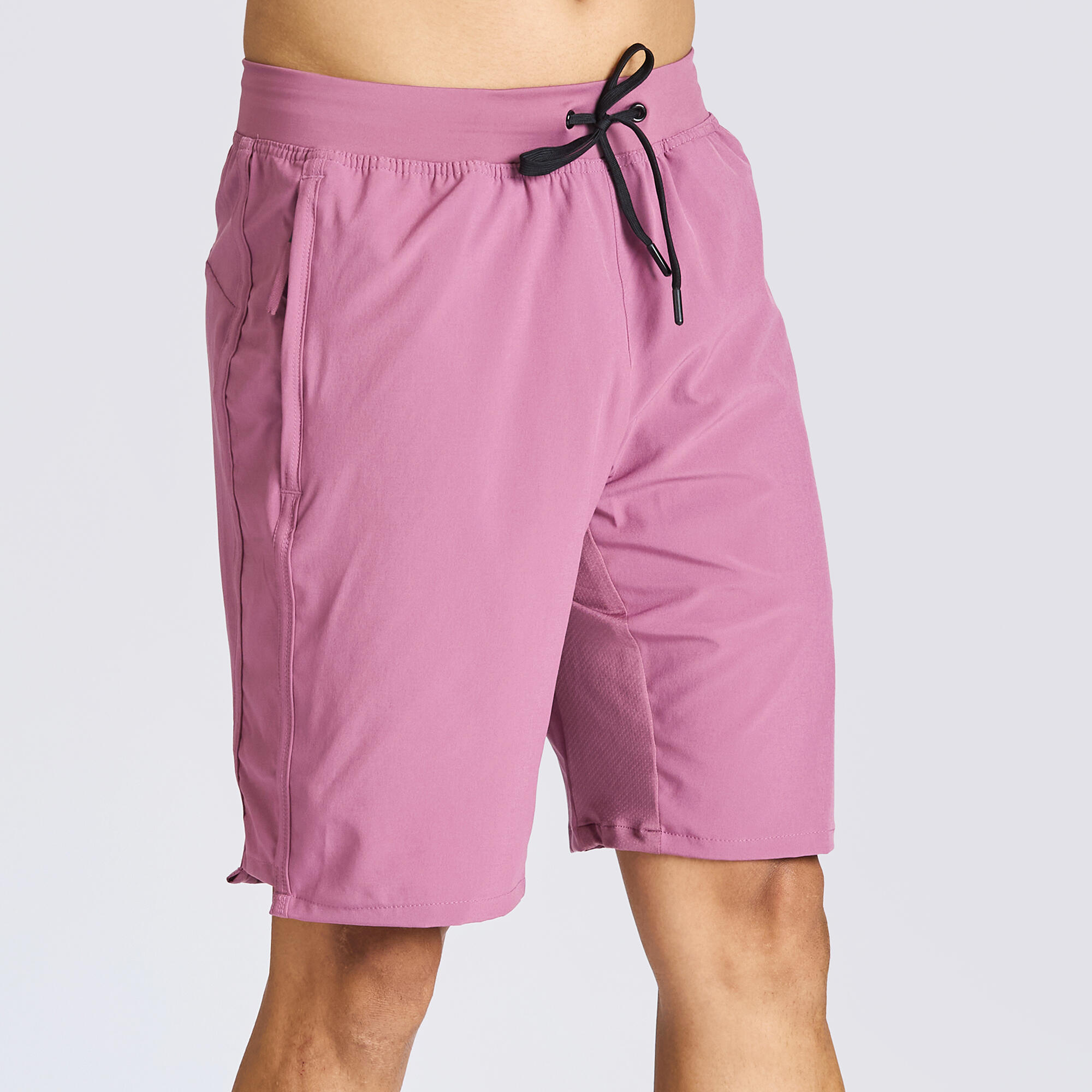 Men Fitness Cardio Training Shorts, Quick Dry, Regular Fit, 500 - Old Purple