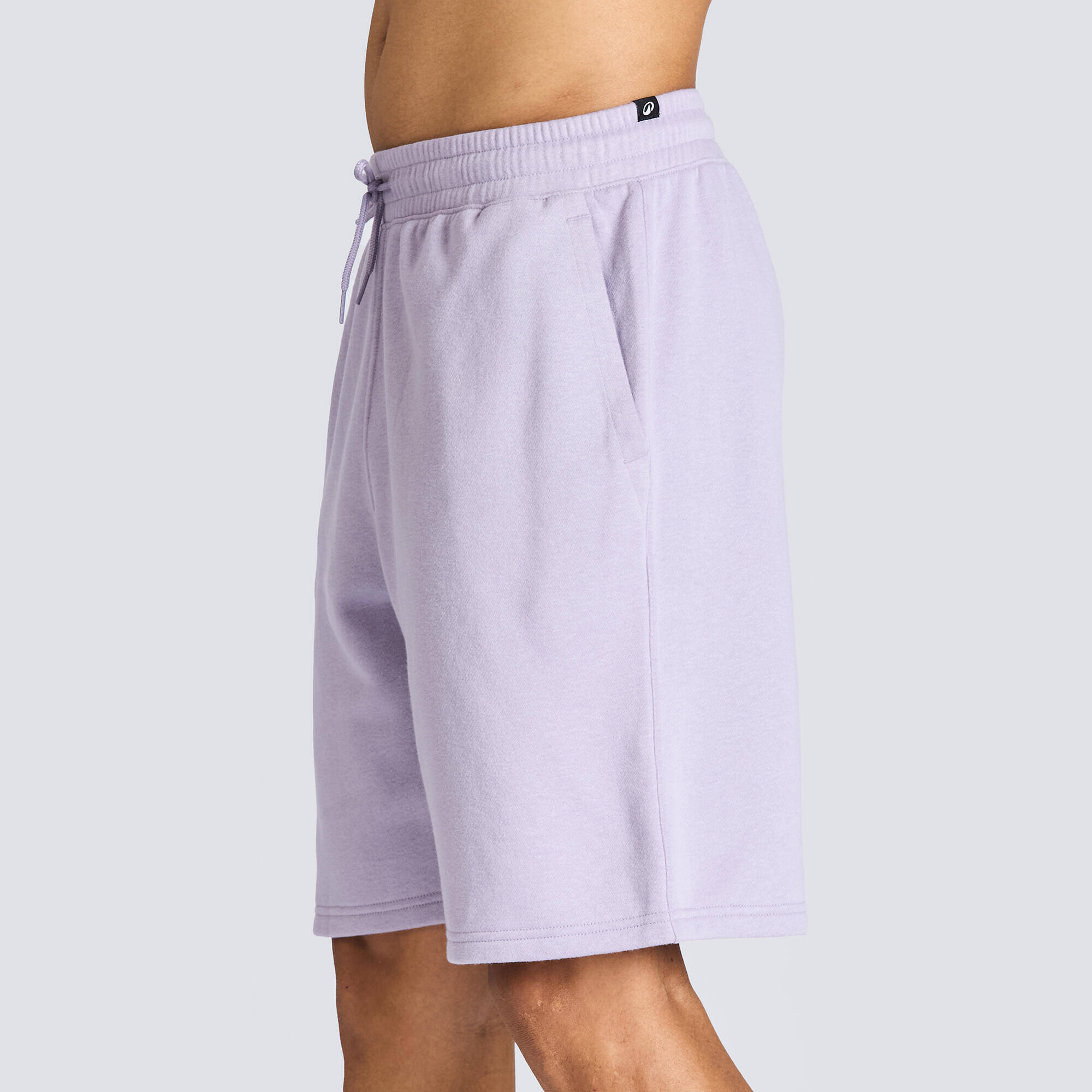 Men's Regular Fleece Shorts with Adjustable Strings 500 - Smoked Purple -  4