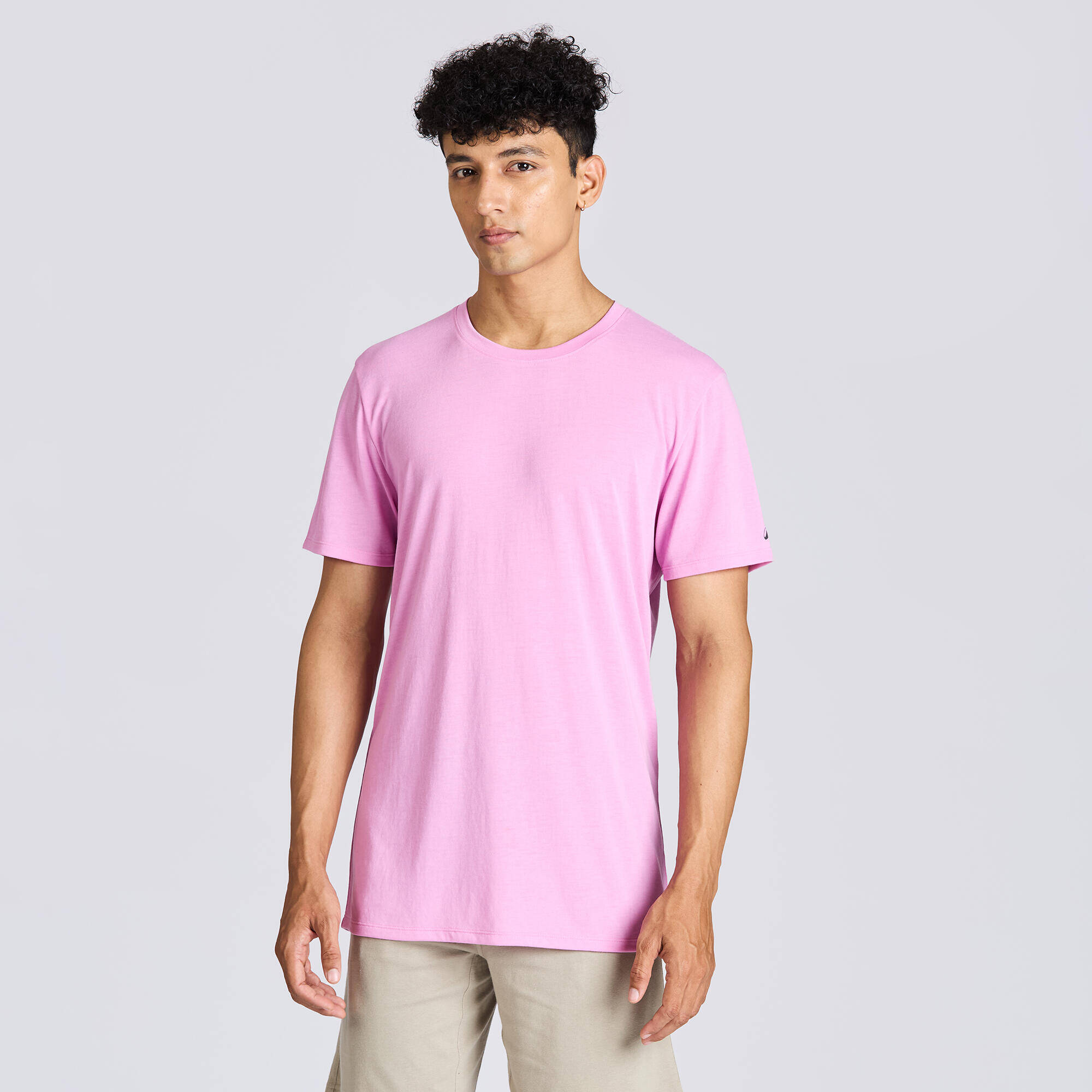 Men's Slim-Fit Breathable Cross Training T-Shirt - Magnolia Pink -  1