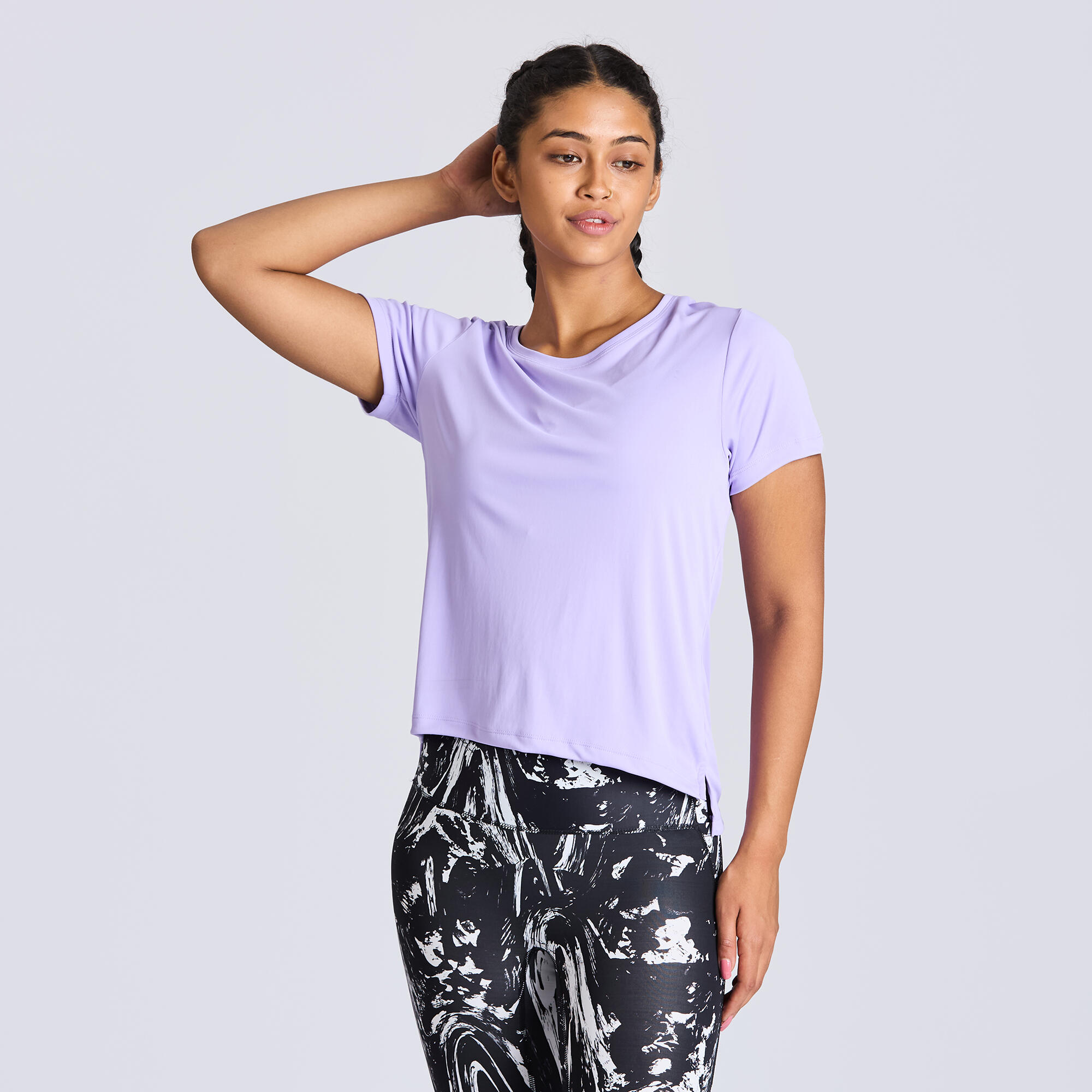 Women's Crew Neck Fitness T-Shirt 120 - Lavender Purple