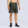 Men Gym Shorts Stretchable, Quick Dry with Zip Pockets - Khaki