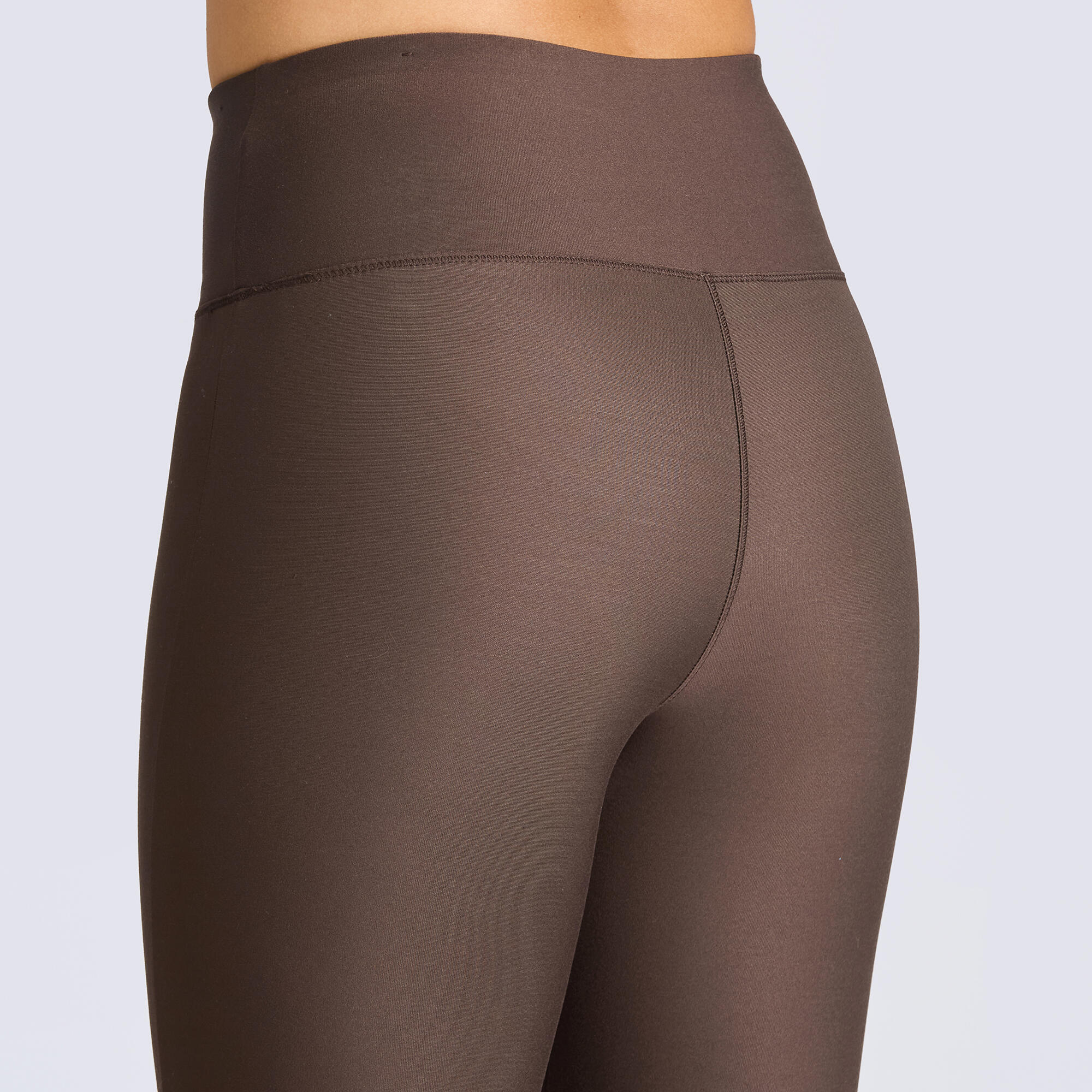 Women Gym Trackpants, Flared and Stretchable, Quick Dry, Opaque Fabric - Brown