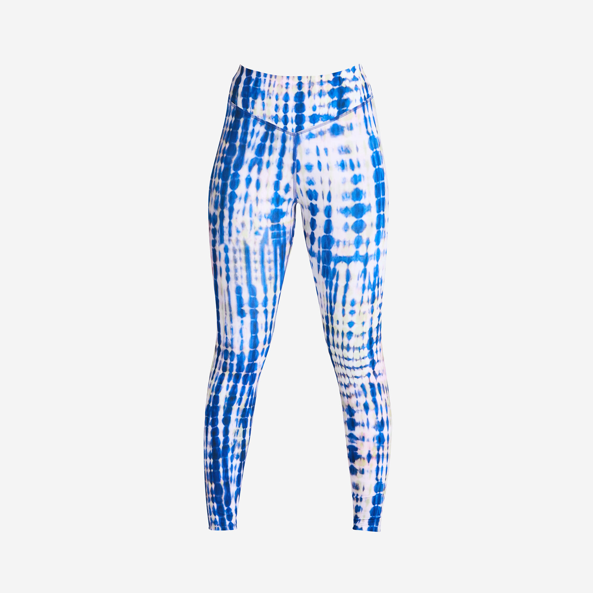 Women's Long Printed Highwaist Leggings - White/Blue