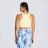 Women's Cropped Fitness Tank Top 520 - Pastel Yellow