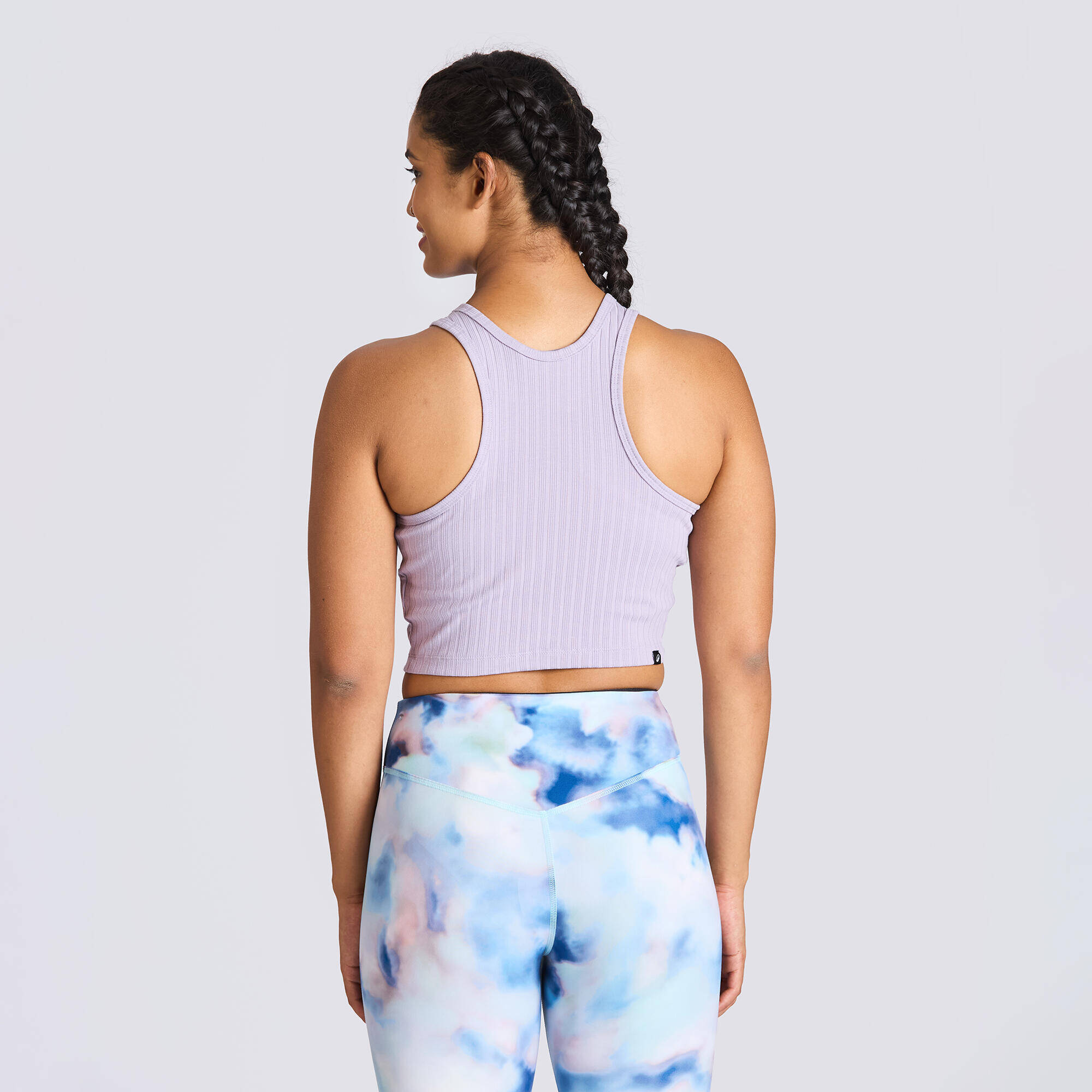 Women's Cropped Fitness Tank Top 520 - Smoky Purple -  3