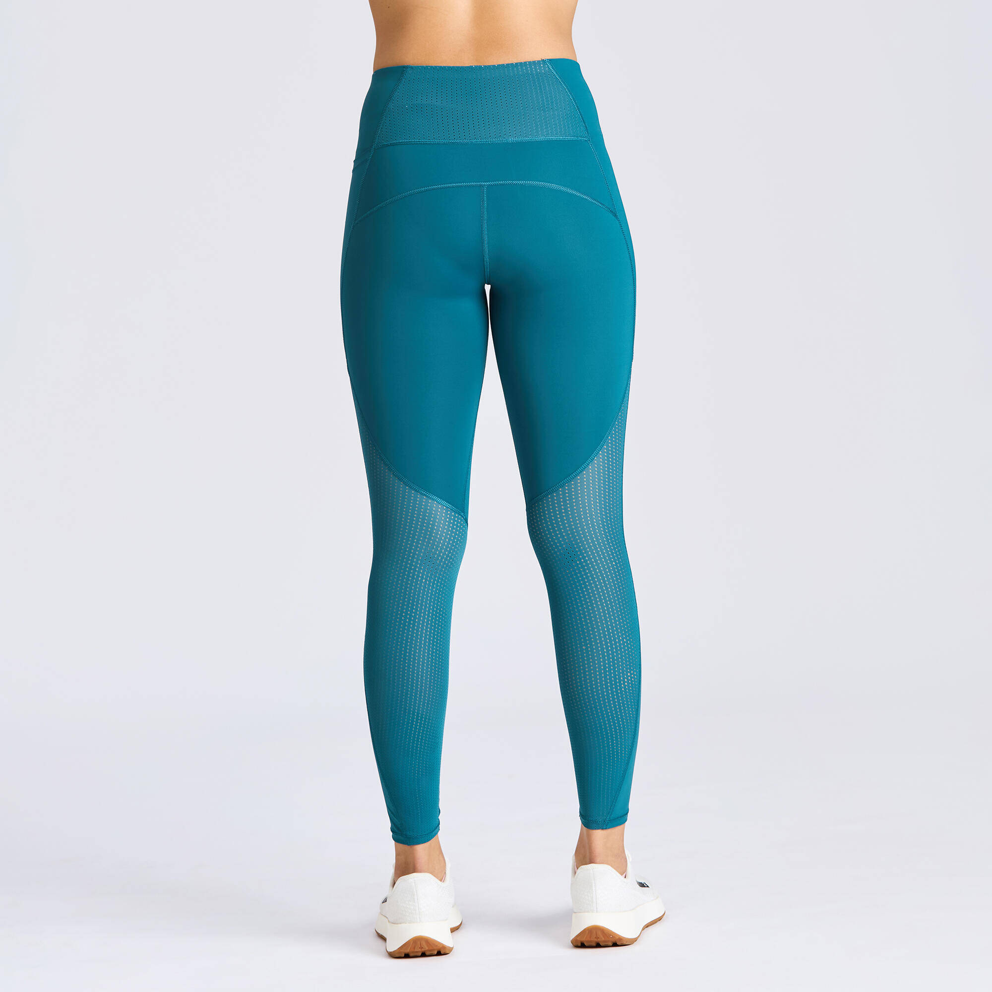 Women's High-waist Elasticated Fitness Leggings 500 A - Teal green -  2