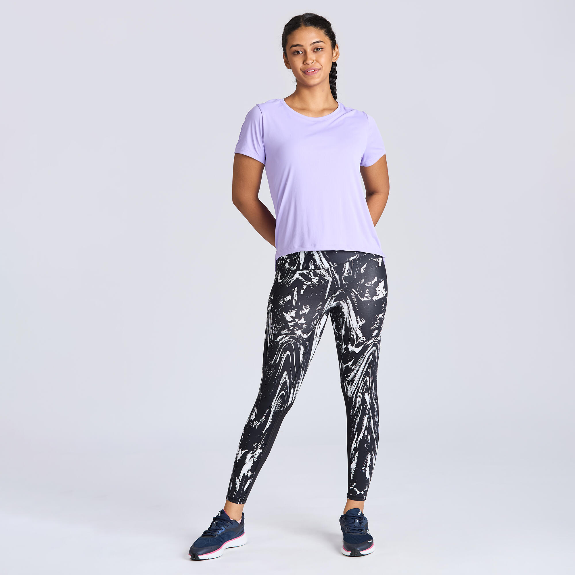 Women's Crew Neck Fitness T-Shirt 120 - Lavender Purple