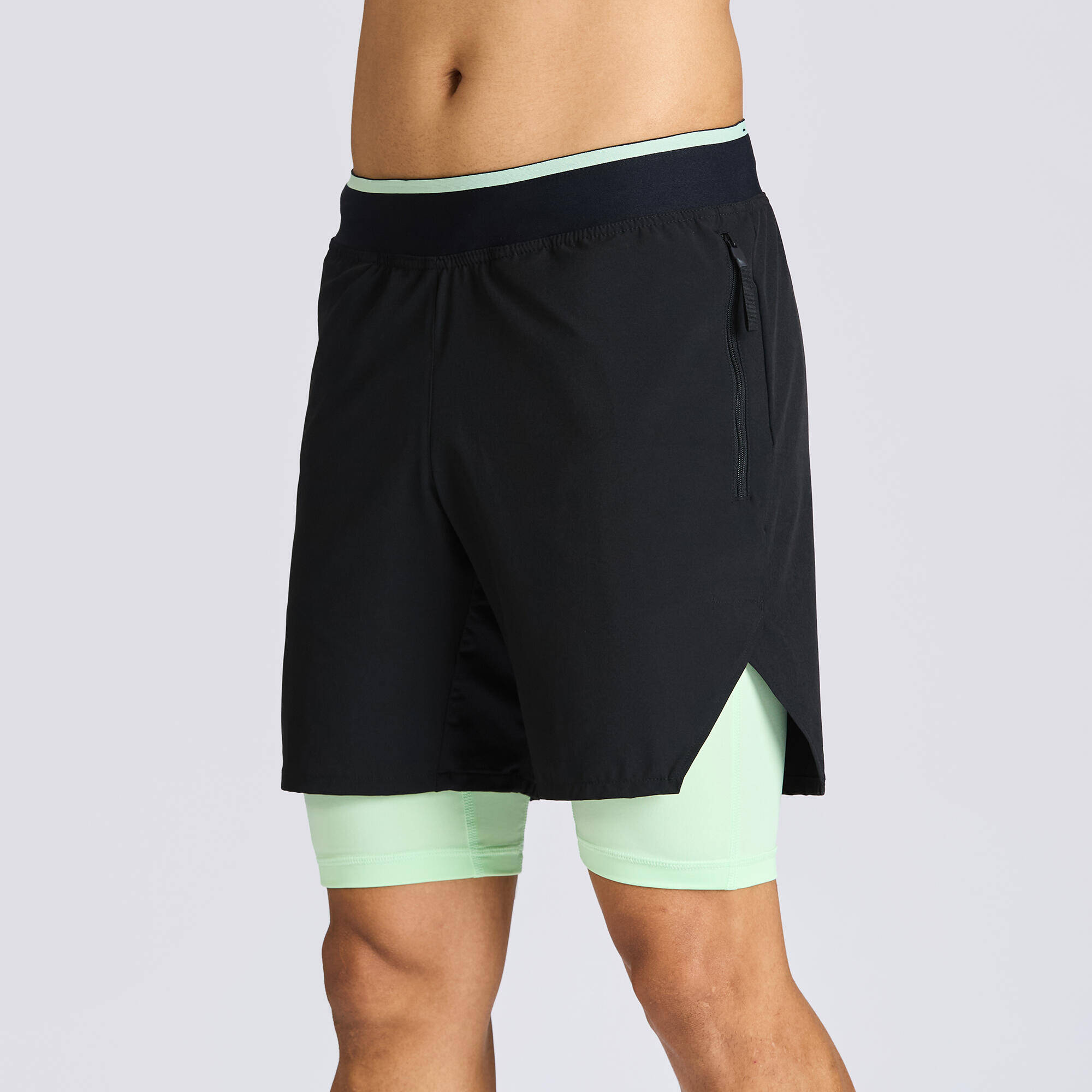Men's Breathable Lightweight Cross Training Performance Shorts - Smoked Black -  2