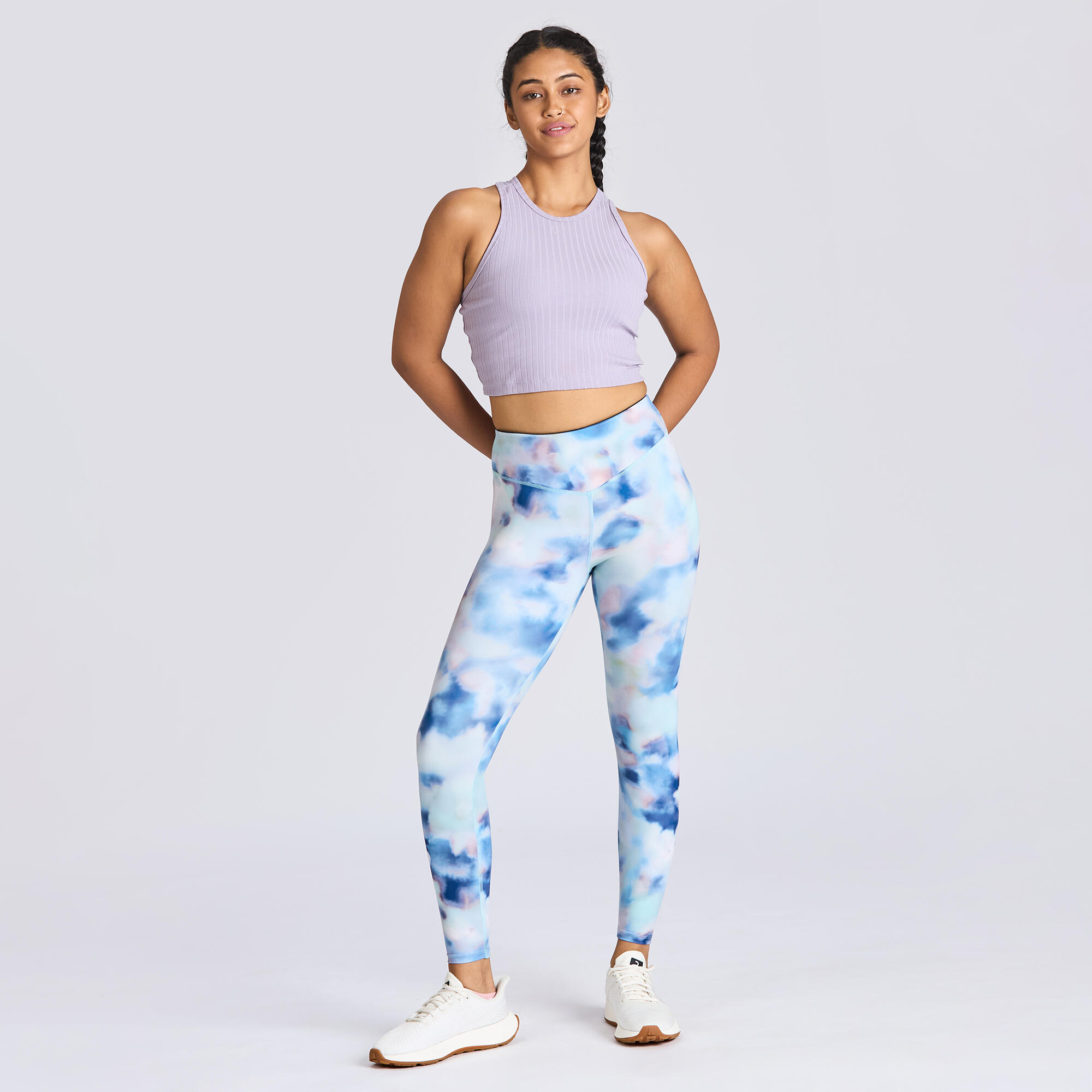 Women's Cropped Fitness Tank Top 520 - Smoky Purple