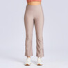 Women Gym Trackpants, Flared and Stretchable, Quick Dry, Opaque Fabric - Brown
