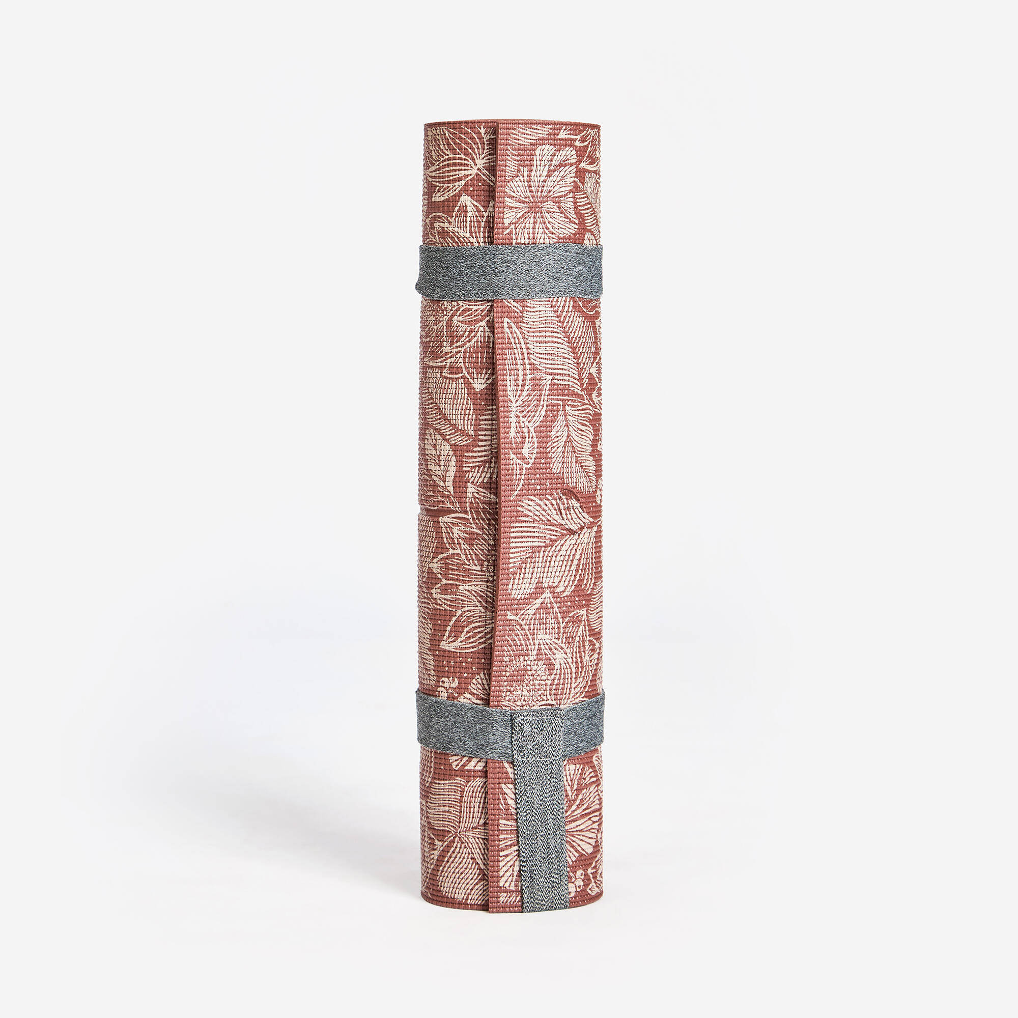 8 mm Grippy and Comfortable Gentle Yoga Mat - Beige/Brown Print -  3