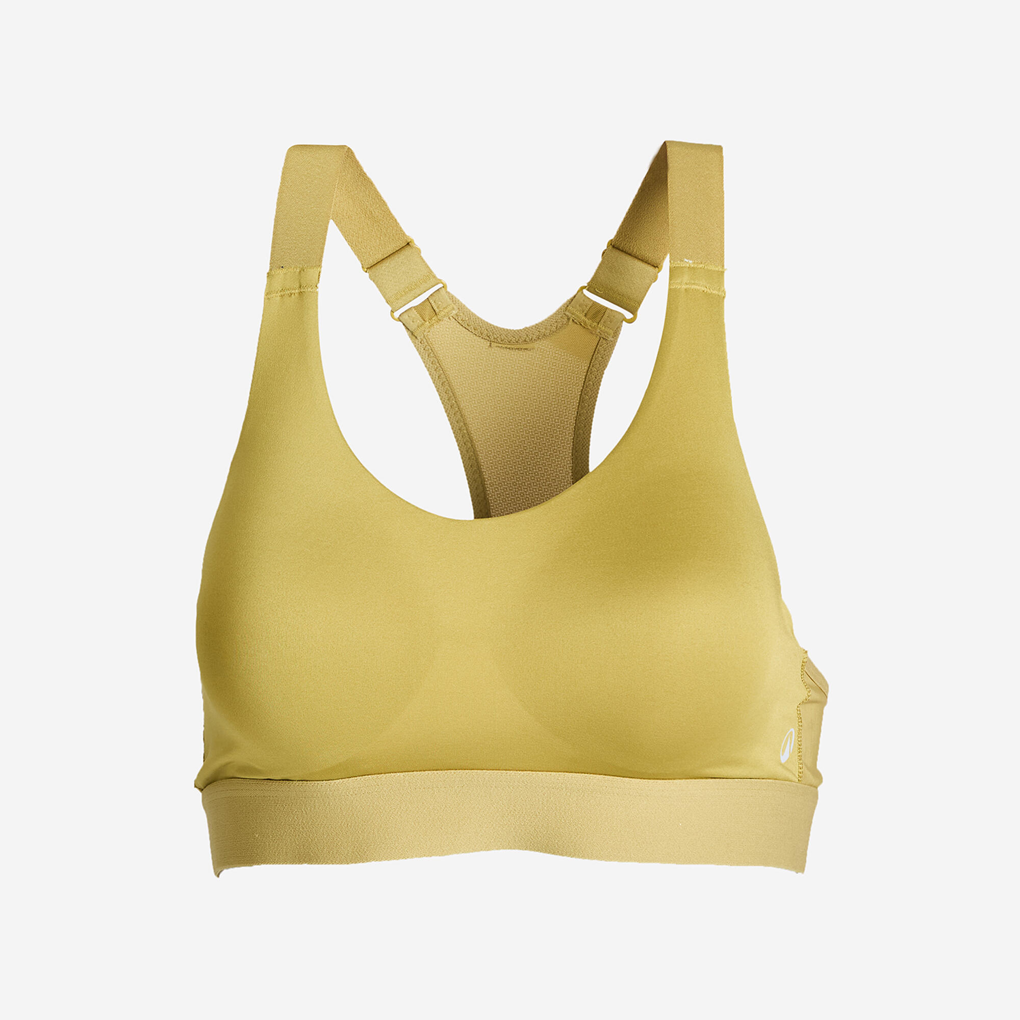 Women's High Support Adjustable Sports Bra with Cups 900- Mangrove Khaki