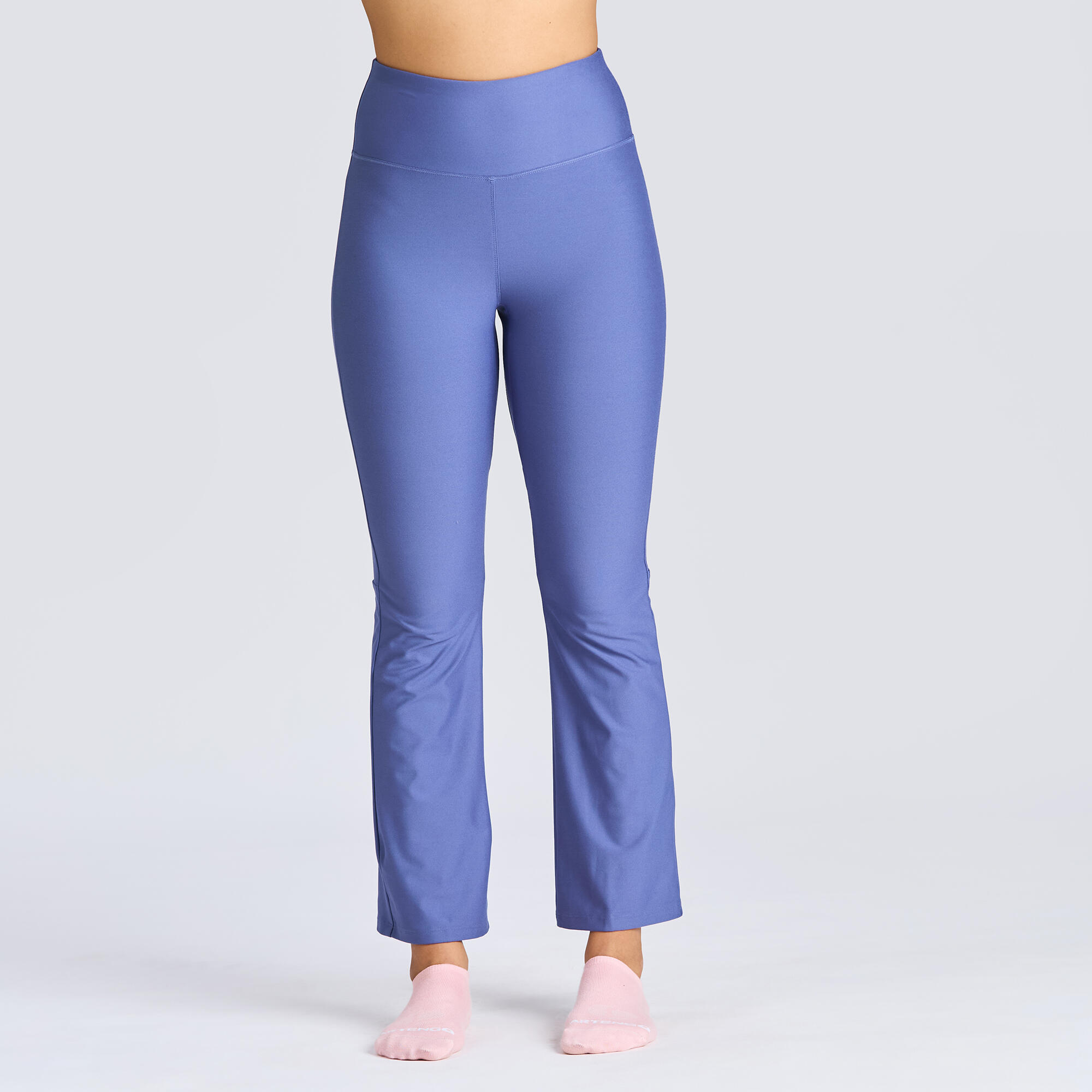 Women Straight Cut Fitness Leggings - Comet Blue