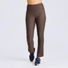 Women Gym Trackpants, Flared and Stretchable, Quick Dry, Opaque Fabric - Brown