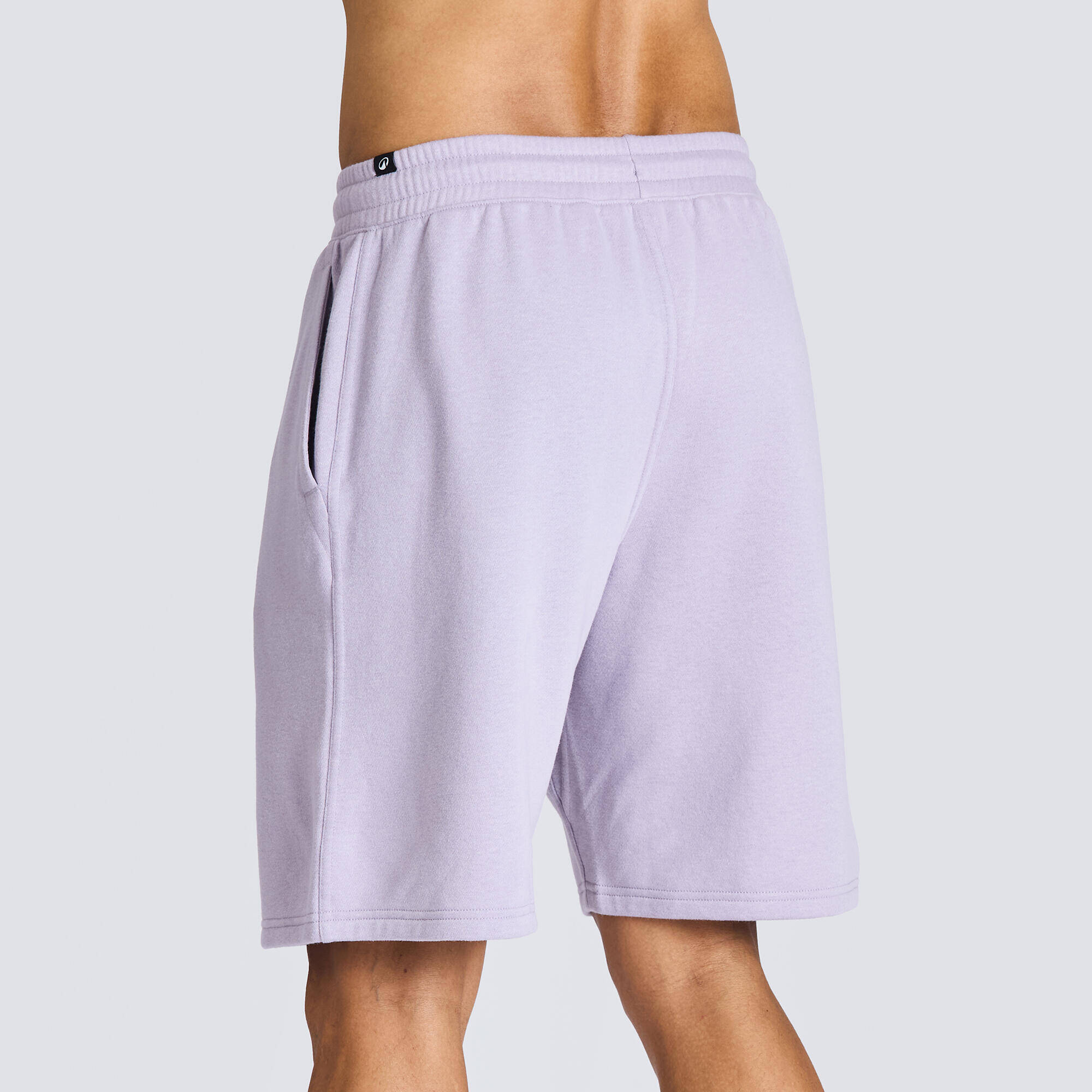 Men's Regular Fleece Shorts with Adjustable Strings 500 - Smoked Purple -  5