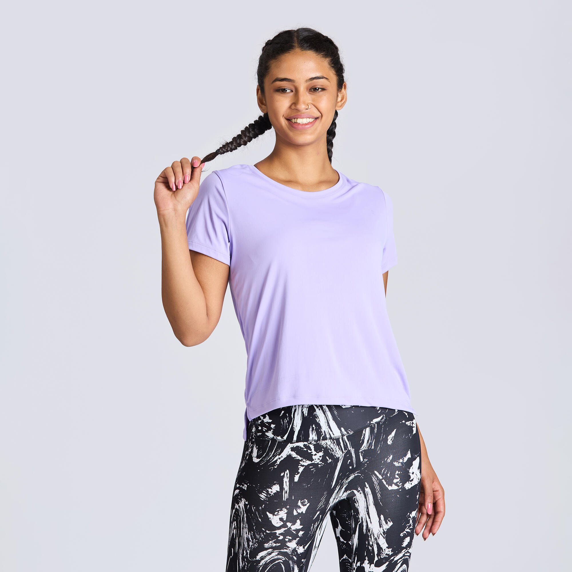 Women's Crew Neck Fitness T-Shirt 120 - Lavender Purple-image-15