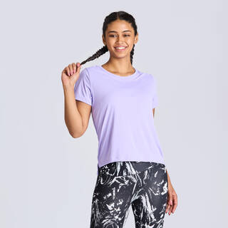 Women's Crew Neck Fitness T-Shirt 120 - Lavender Purple