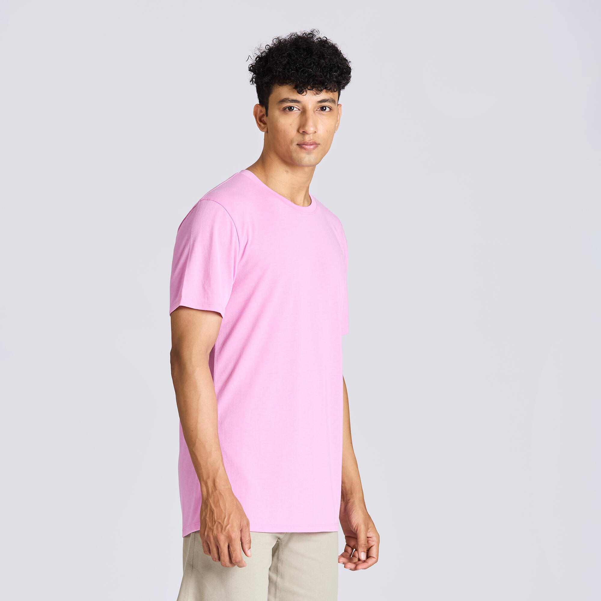 Men's Slim-Fit Breathable Cross Training T-Shirt - Magnolia Pink -  5