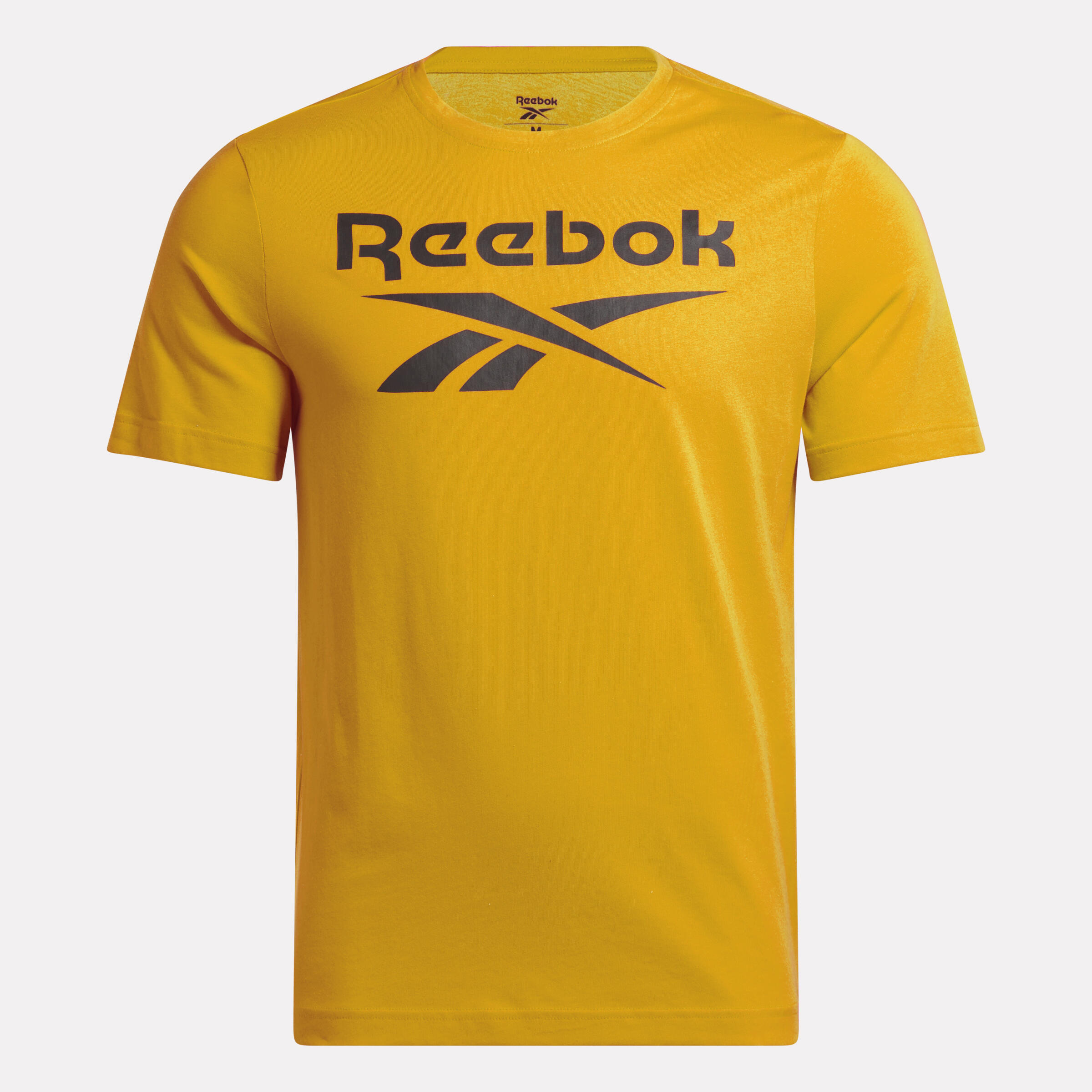 T-shirt homme en coton avec logo, jaune 3/4