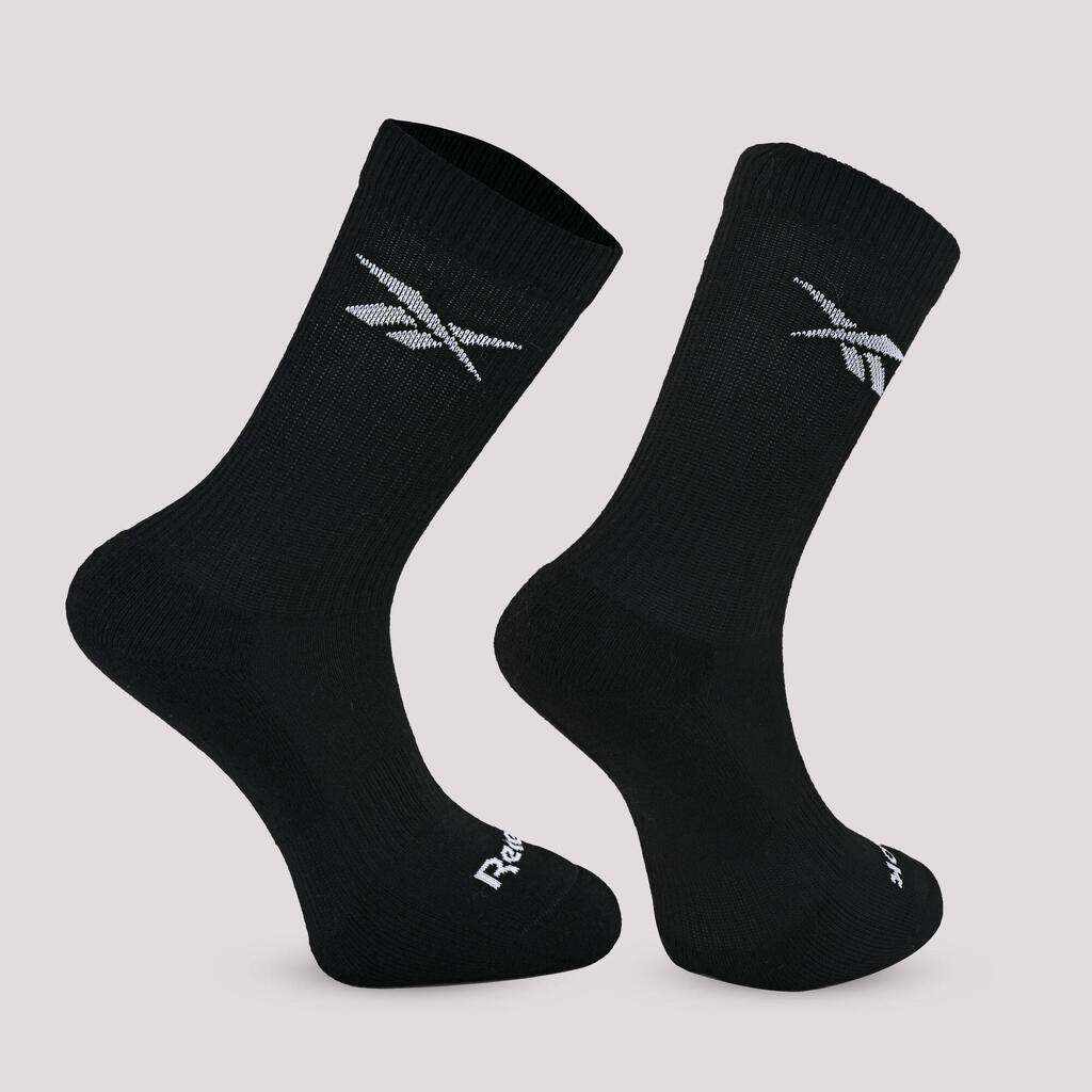 Mid-Calf Fitness Socks Tri-Pack - Black