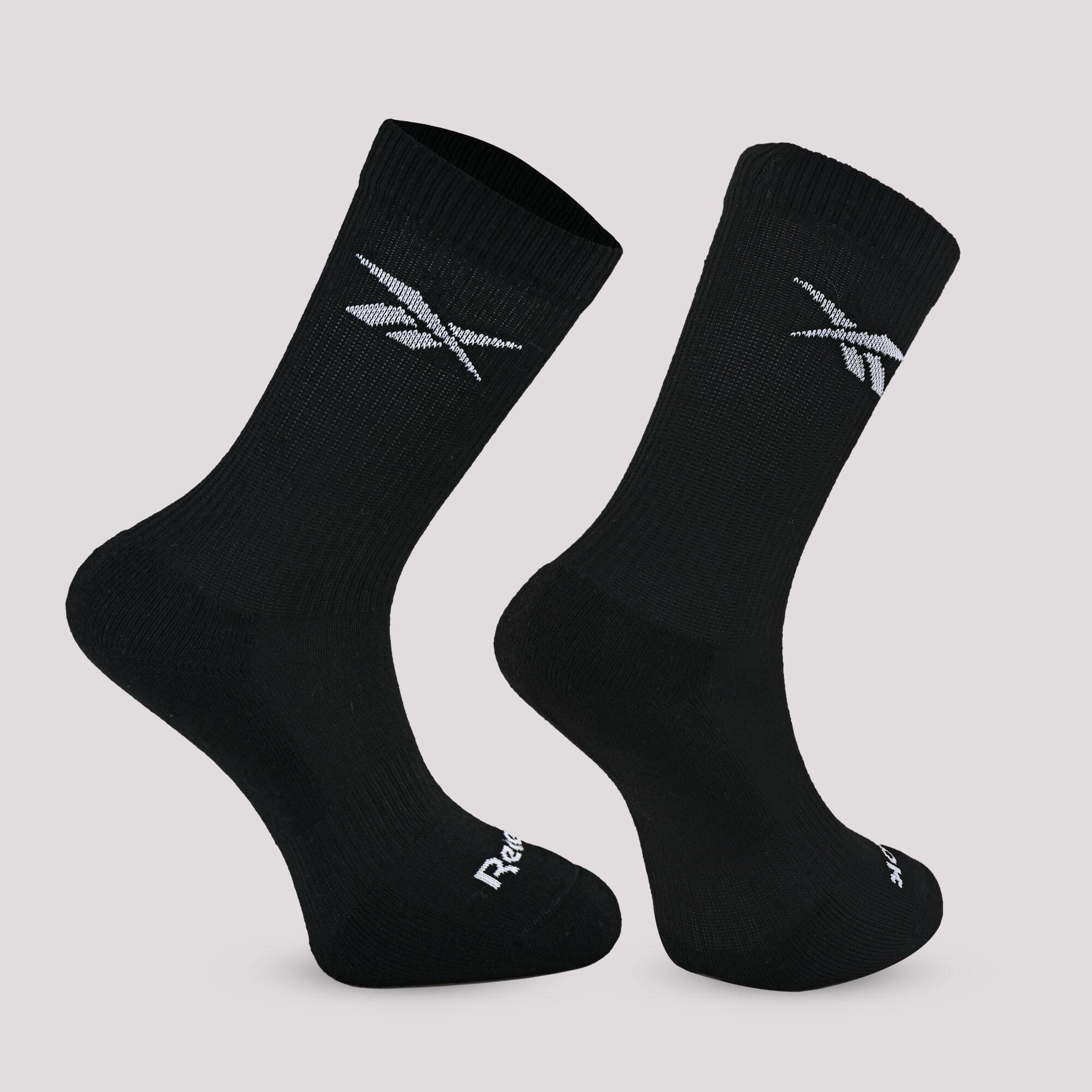 Lots de 3 paires de chaussettes de fitness mi-mollet, noires 3/3