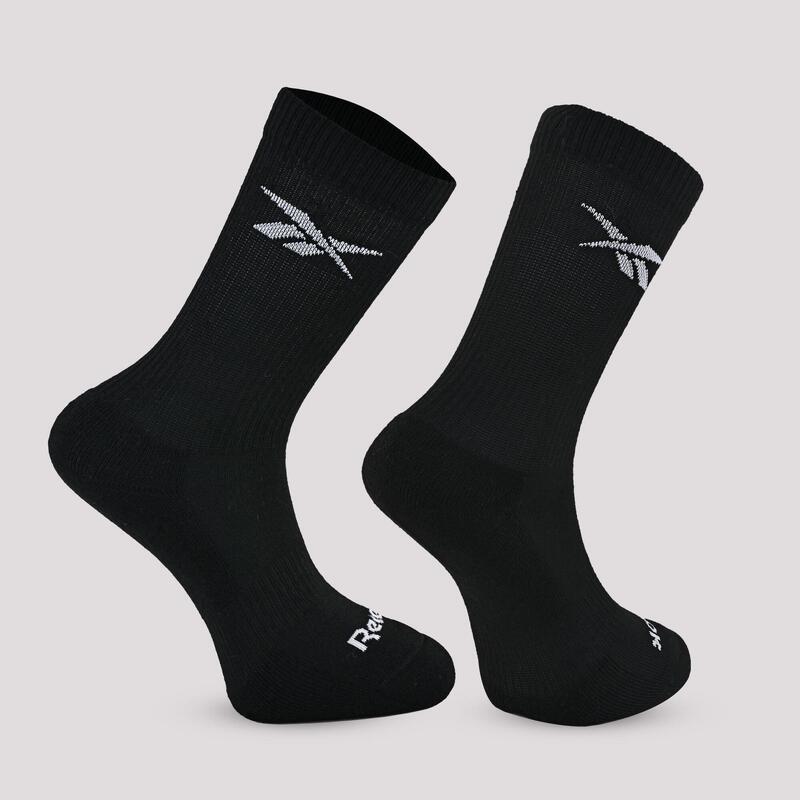 Lots de 3 paires de chaussettes de fitness mi-mollet, noires