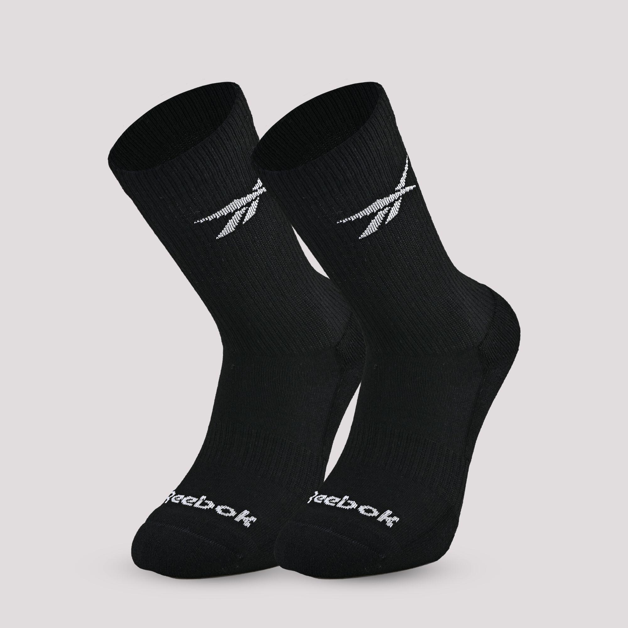 Lots de 3 paires de chaussettes de fitness mi-mollet, noires 2/3