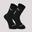 Lots de 3 paires de chaussettes de fitness mi-mollet, noires