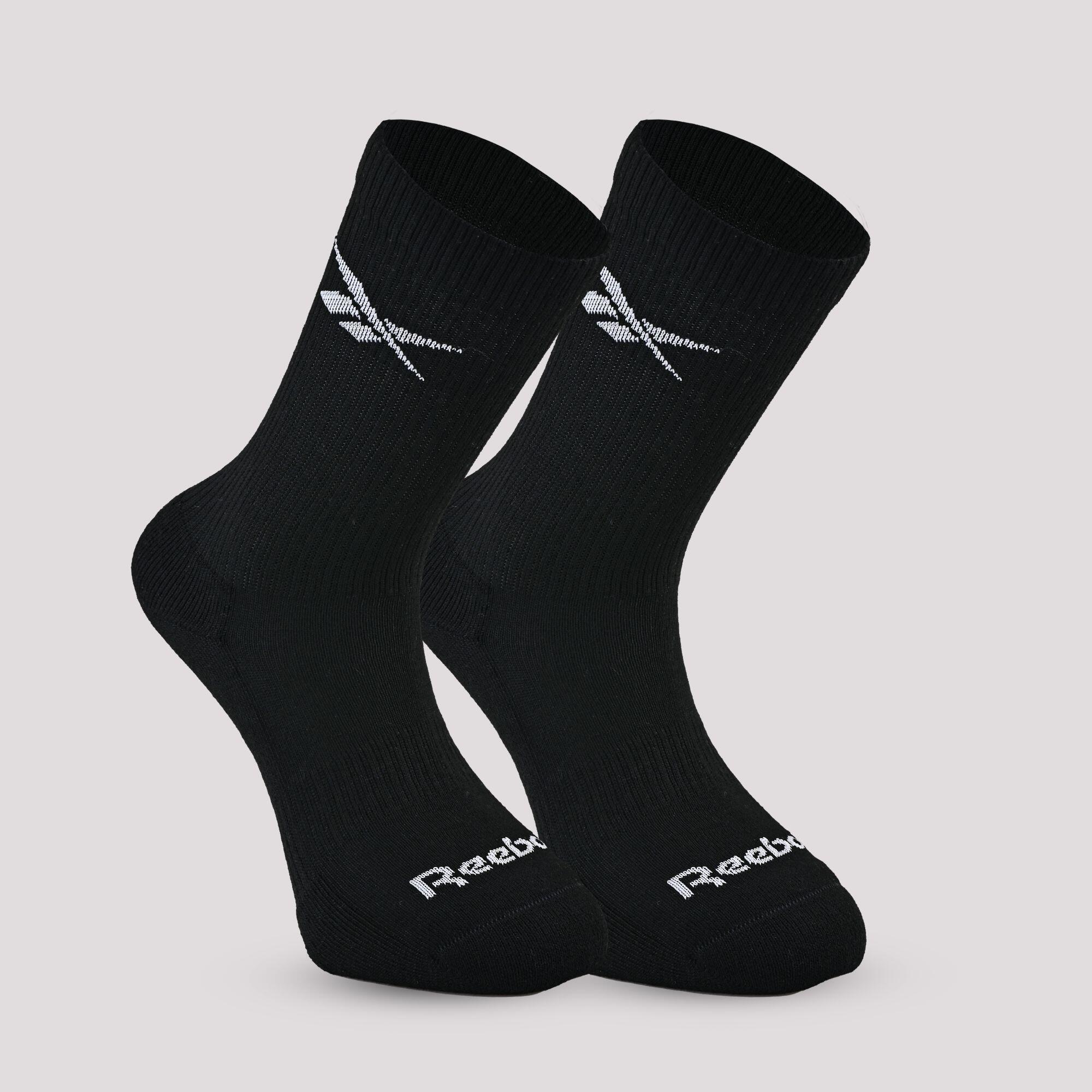 Lots de 3 paires de chaussettes de fitness mi mollet noires REEBOK