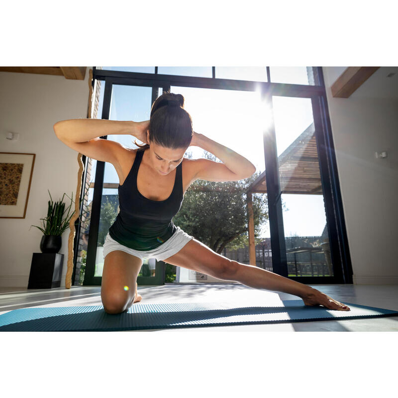 Tapis de Pilates confort épaisseur 10 mm, bleu