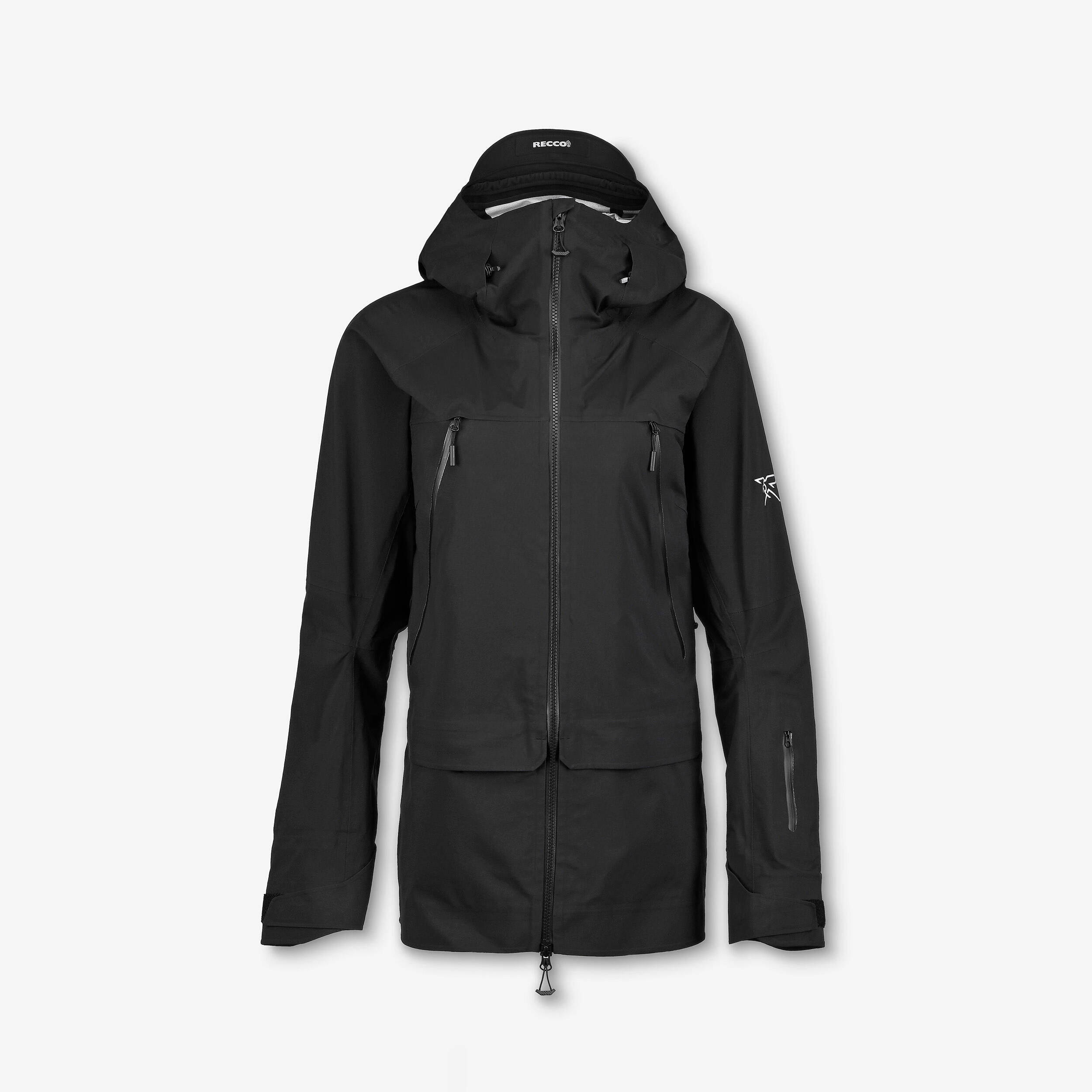 Women's Waterproof Freeride Ski Jacket FR900 - Black