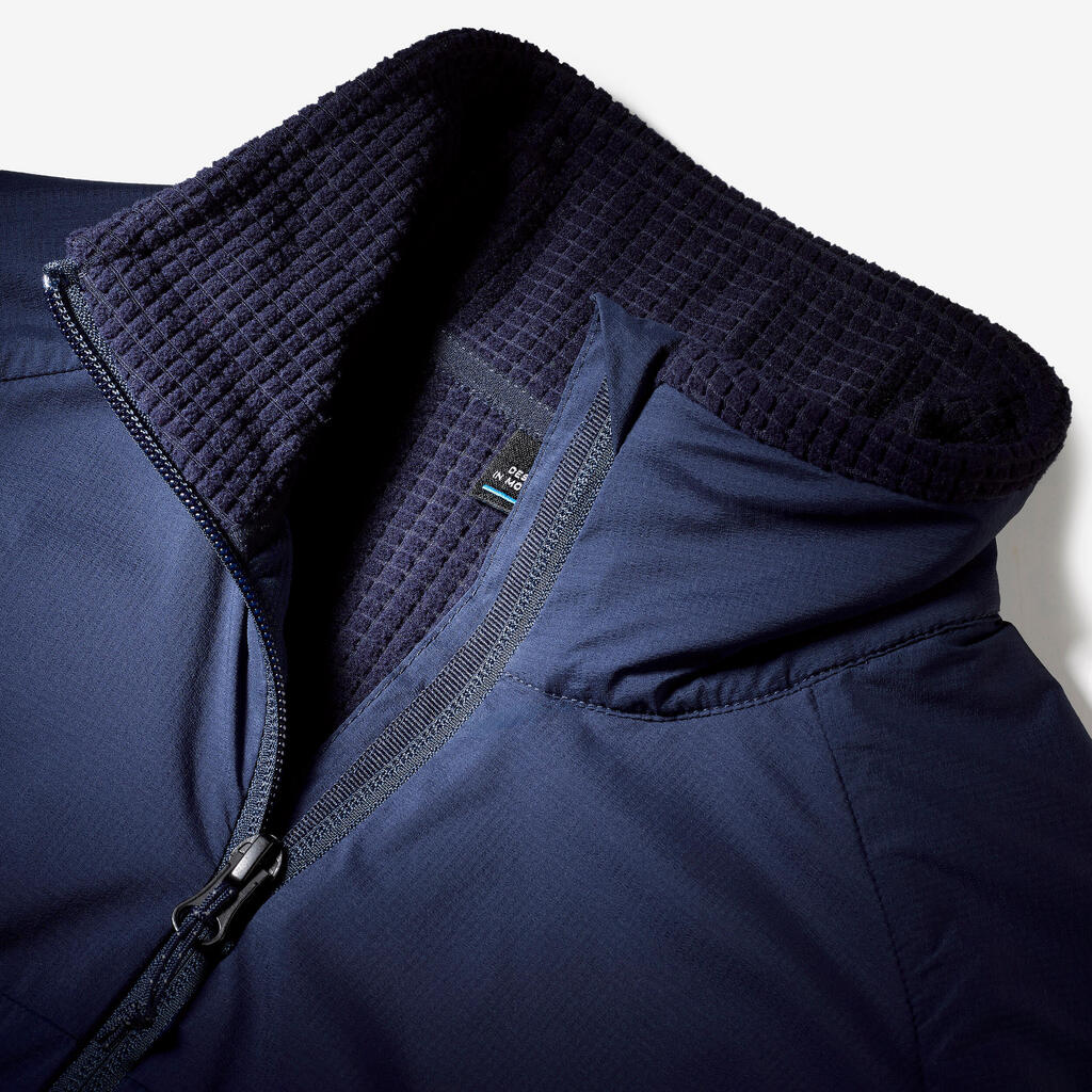 Women's mountain trekking windproof gilet - TREK 500 - Dark Blue