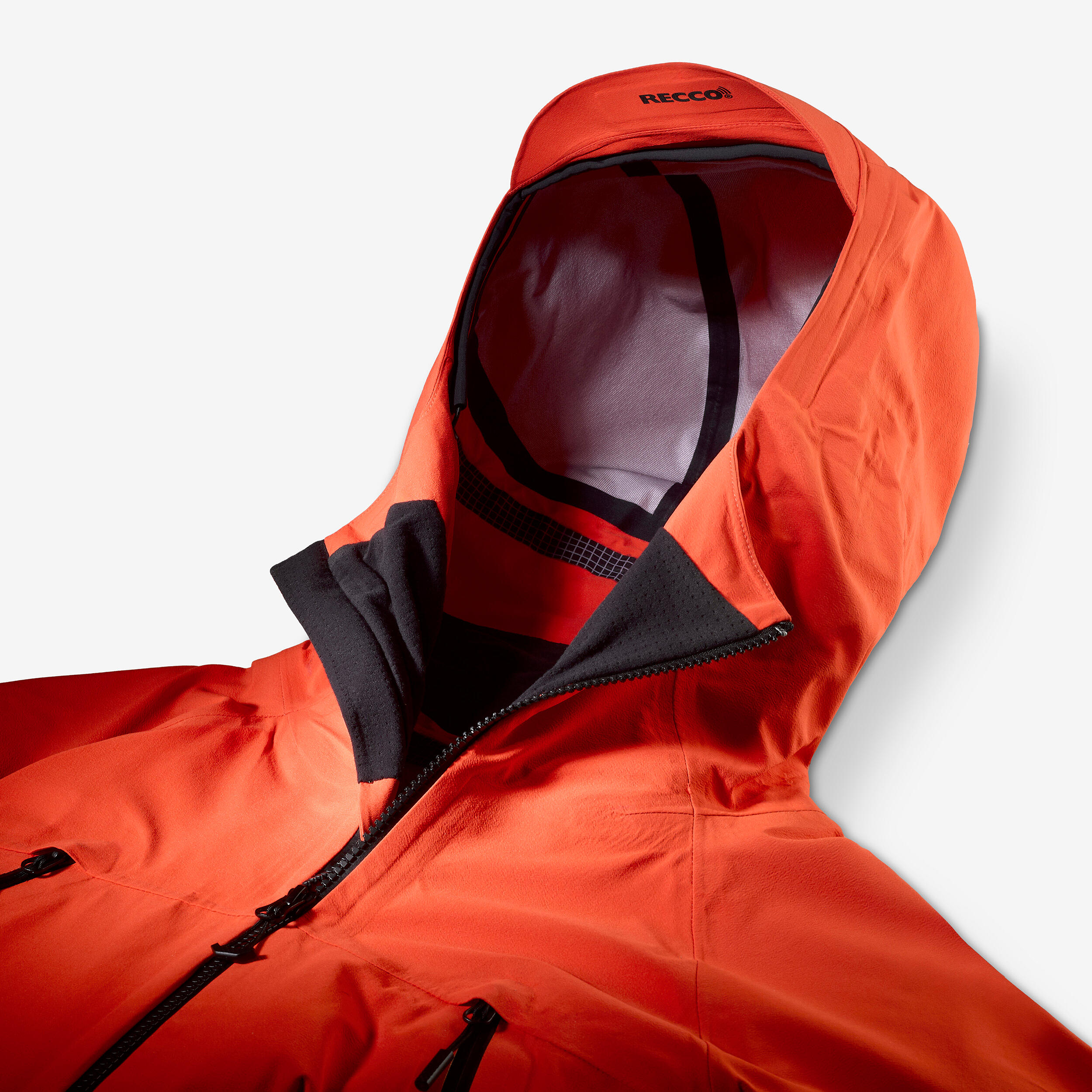 Men’s waterproof Freeride ski jacket, FR900 - Orange