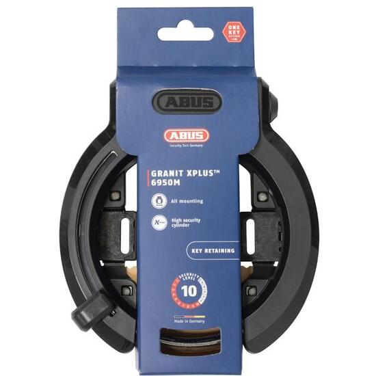 Fahrradschloss Rahmenschloss ABUS 6950M AM NR XPlus™ + Kette 6KS/130 + Tasche