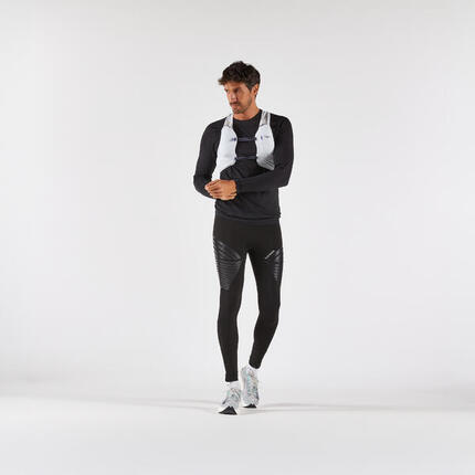 Collant de running maintien musculaire Homme, KIPRUN Run compress 900 RHEON noir