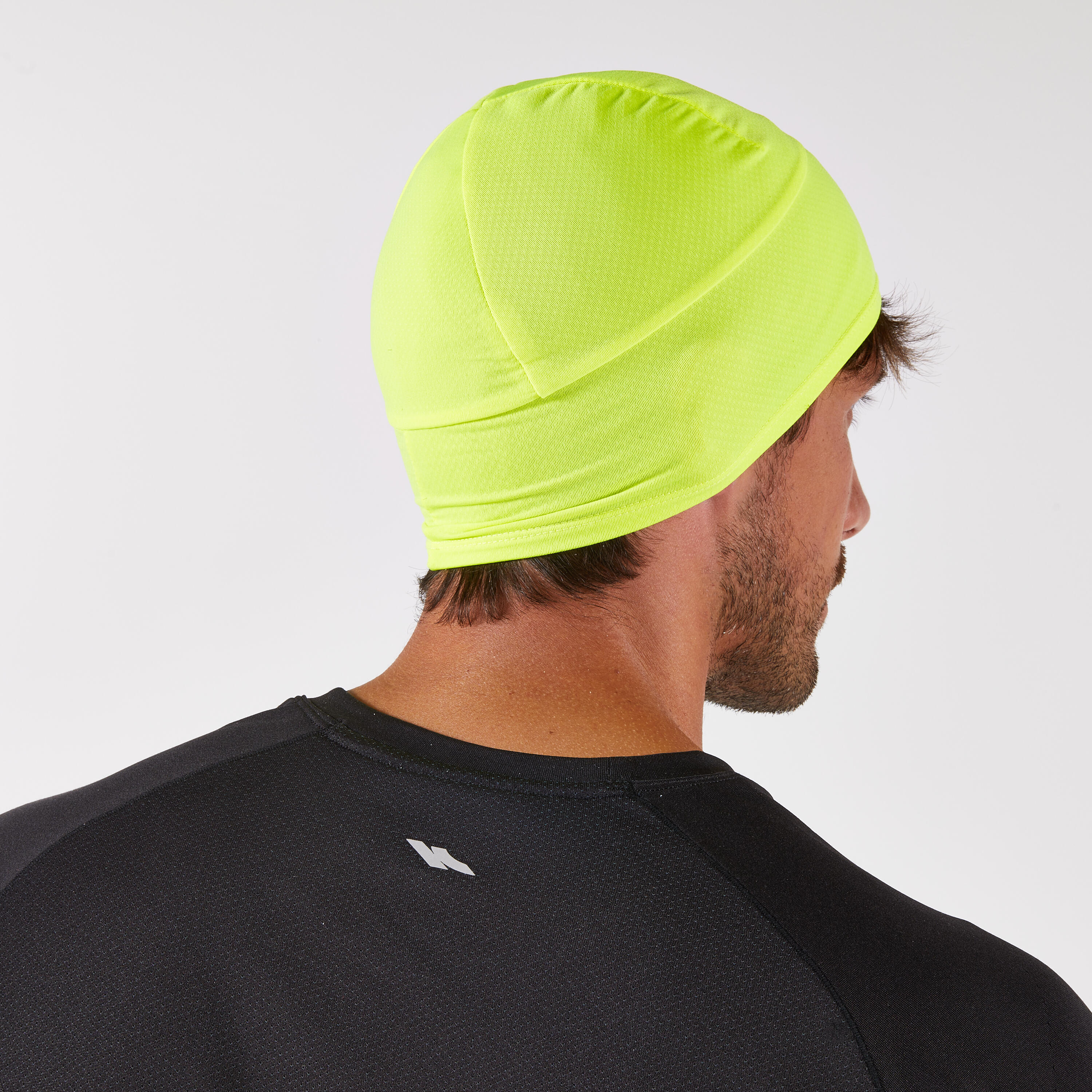 Bonnet running chaud adulte - kiprun warm+ V2 jaune fl 3/4